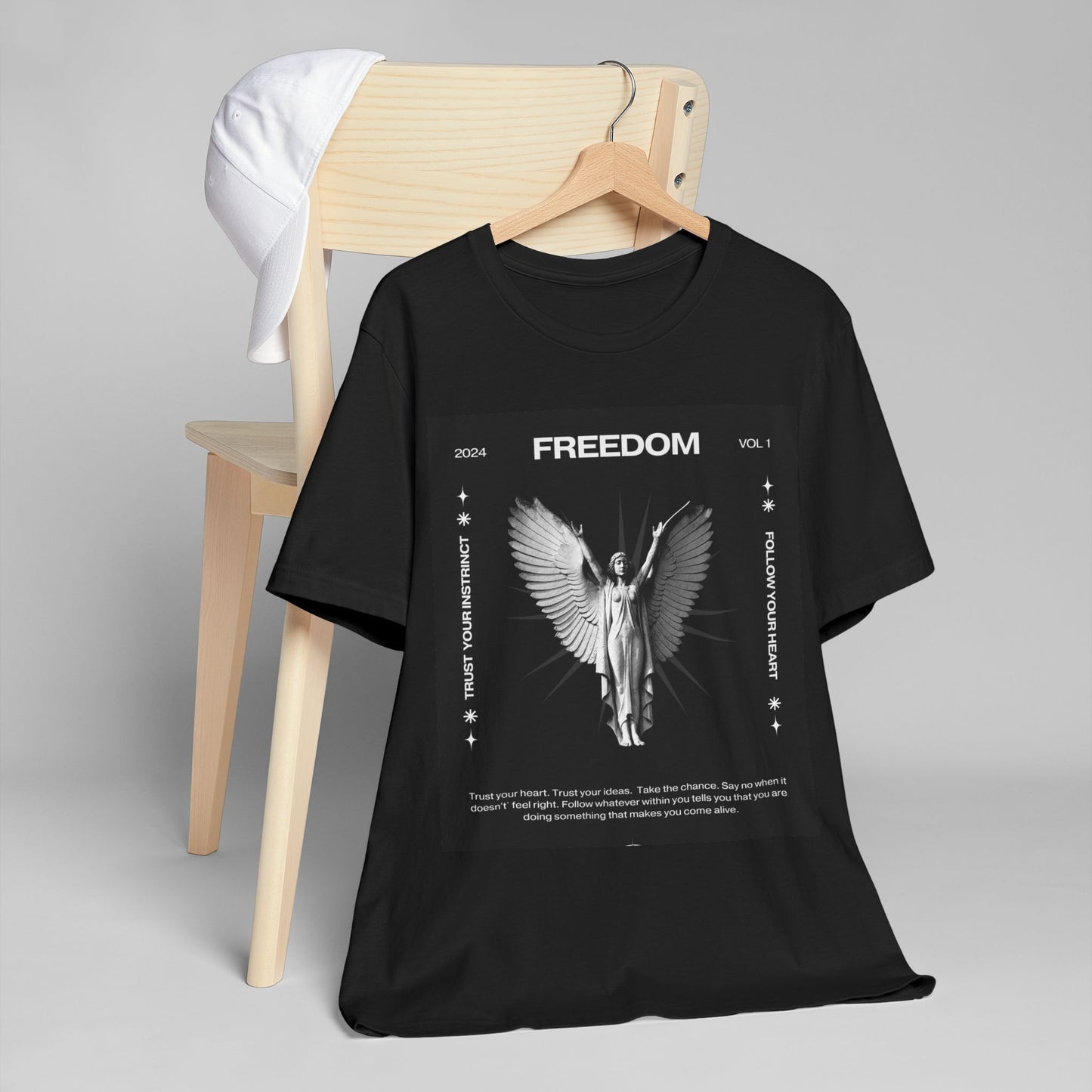 Freedom Graphic Tee, Edgy Women T-Shirt, Stylish Casual Wear, Perfect Gift for Music Lovers, Statement Shirt for Festivals