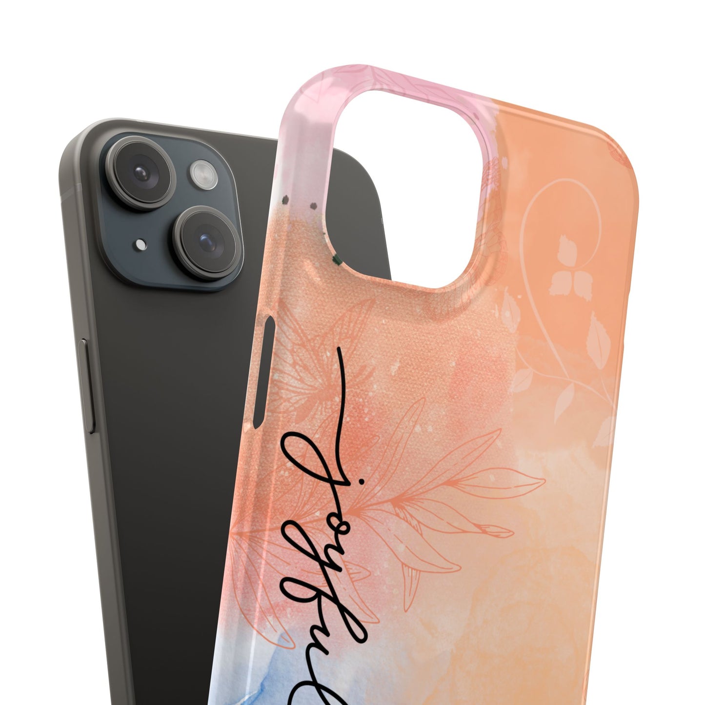 Joyful Slim Phone Case | Floral Design | Gifts for Her | Birthday | Everyday Style | Phone Accessory | Trendy Slim Cases