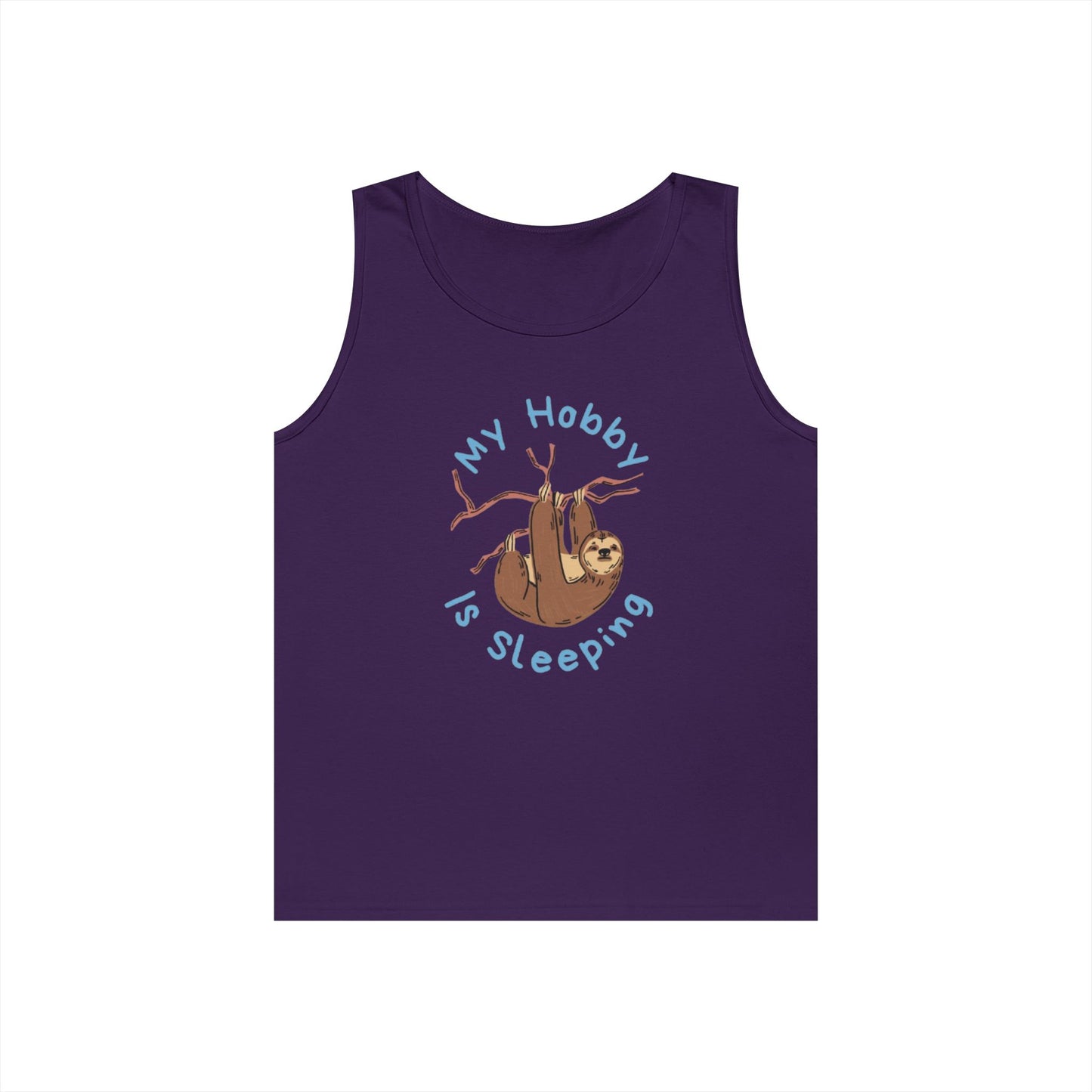 Sloth Hobby Tank Top, Funny Sloth Sleeper Design, Cute Gift for Animal Lovers, Summer Casual Wear, Sleepy Vibe T-Shirt