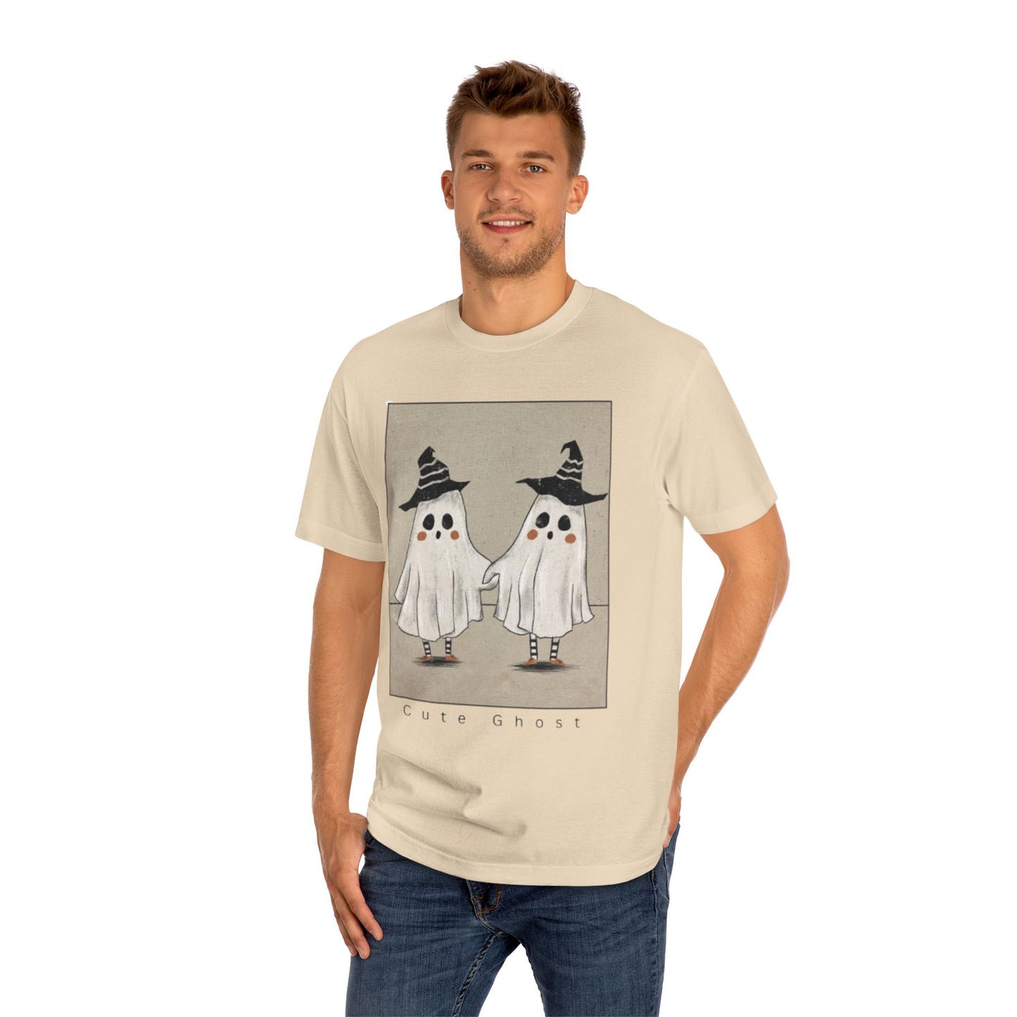 Ghost Halloween Men Classic Tee, Spooky T-Shirt, Halloween Costume, Fall Apparel, Ghost Lovers Shirt