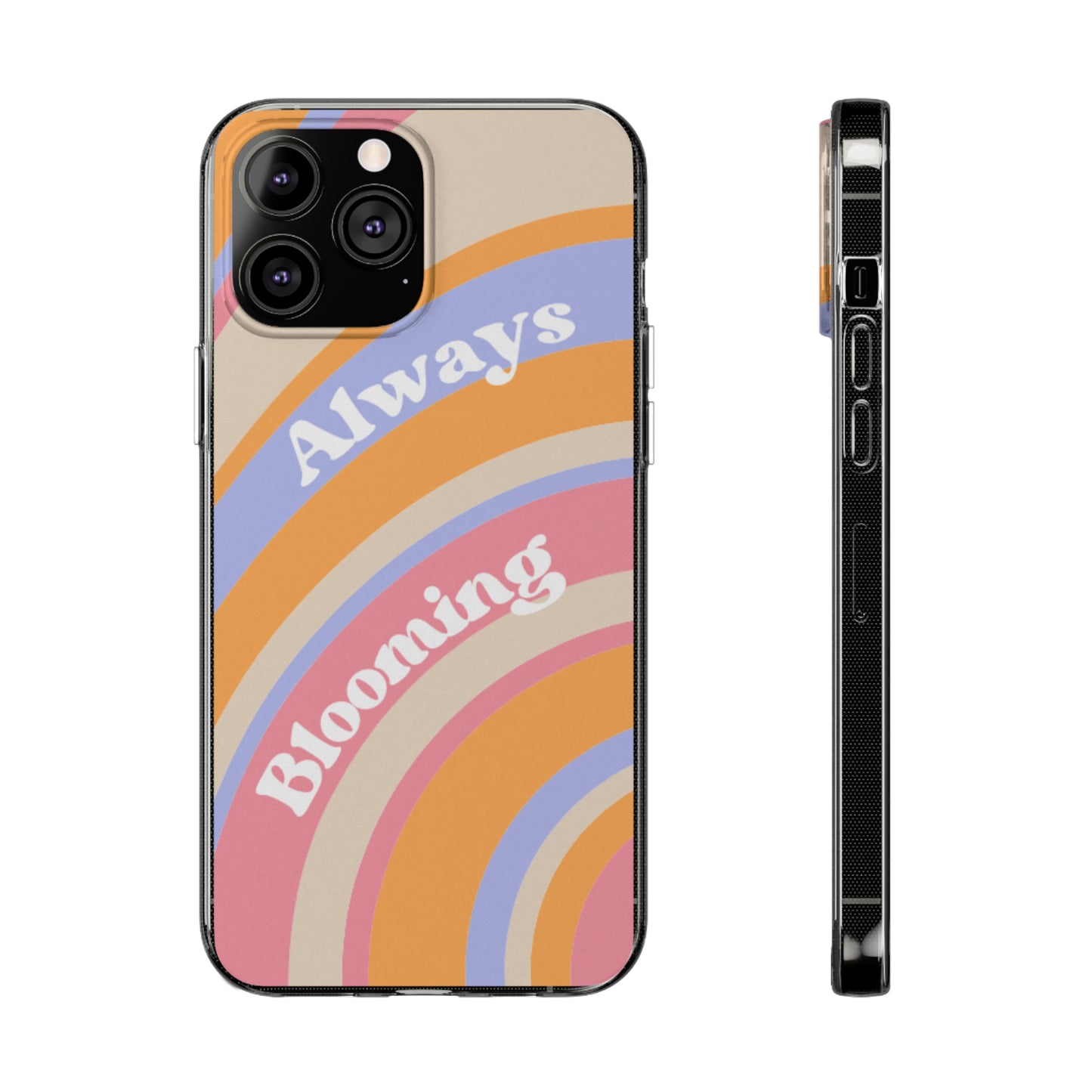 Clear Silicone Phone Case, Phone Protectors, Trending Phone Cover, Cute Gift Idea, Spring-Themed Accessory