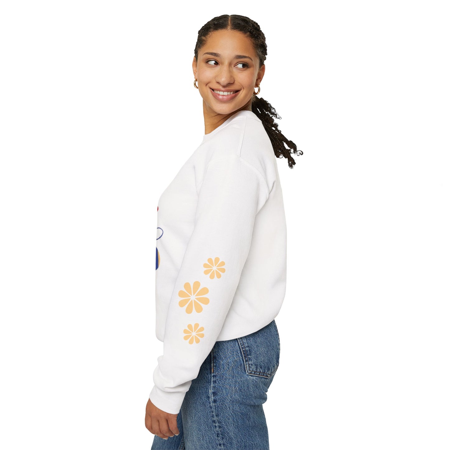 Bee-Love Crewneck Sweatshirt - Cozy Fashion, Cute Bee Design, Spring Apparel,