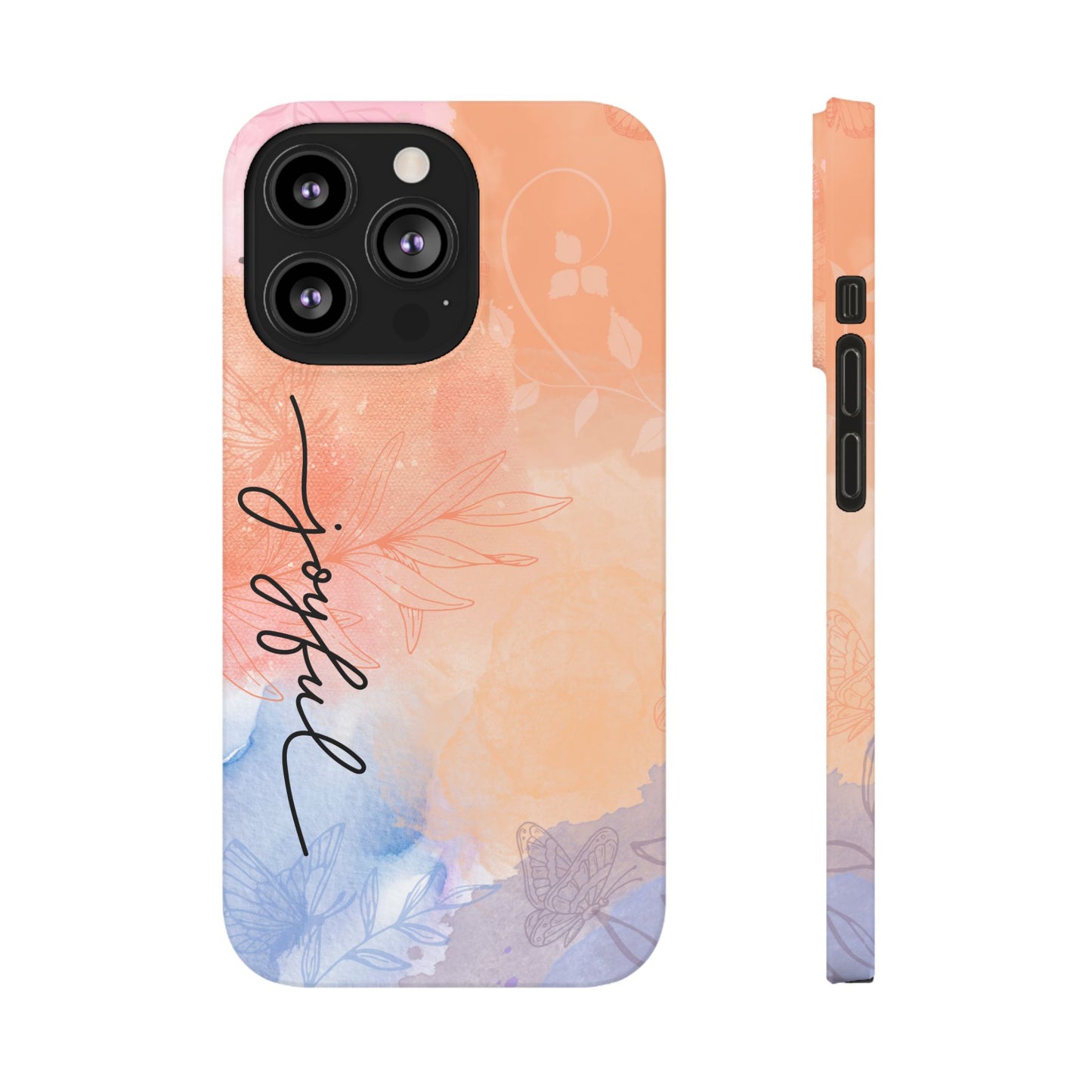Joyful Slim Phone Case | Floral Design | Gifts for Her | Birthday | Everyday Style | Phone Accessory | Trendy Slim Cases