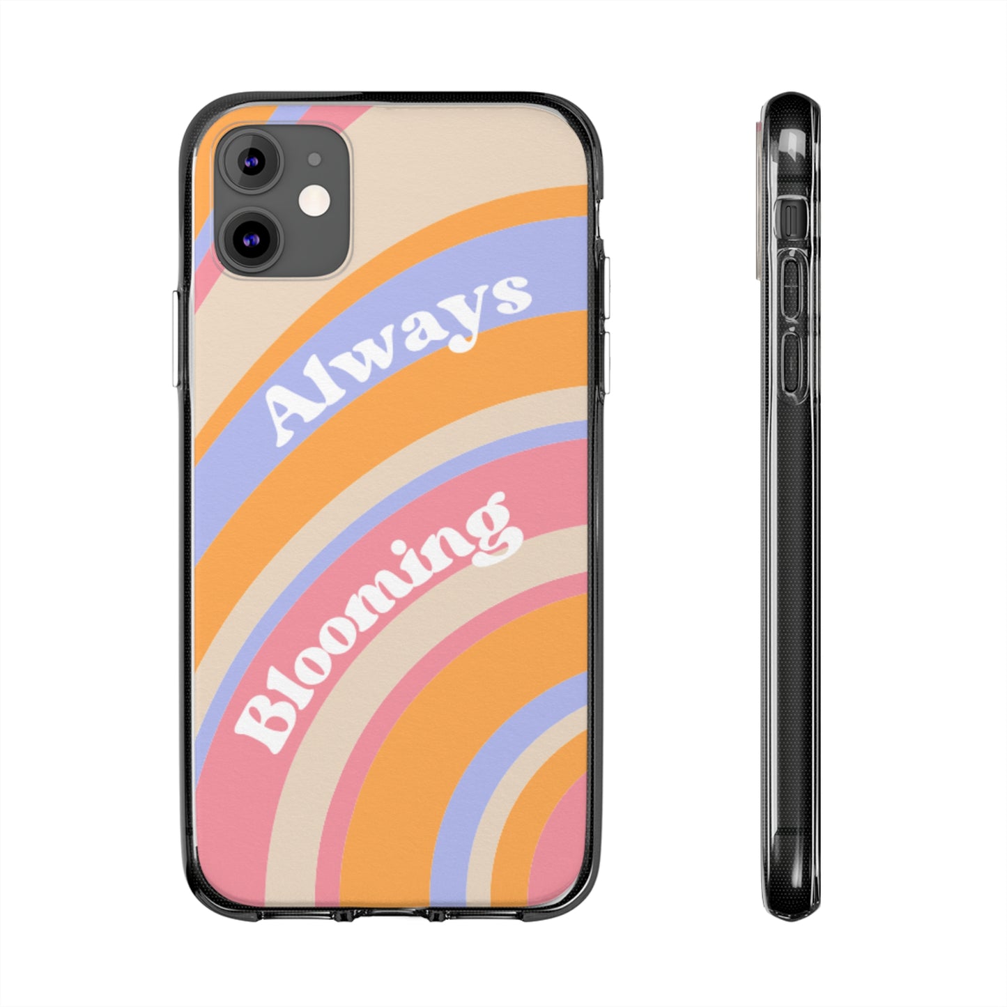 Clear Silicone Phone Case, Phone Protectors, Trending Phone Cover, Cute Gift Idea, Spring-Themed Accessory