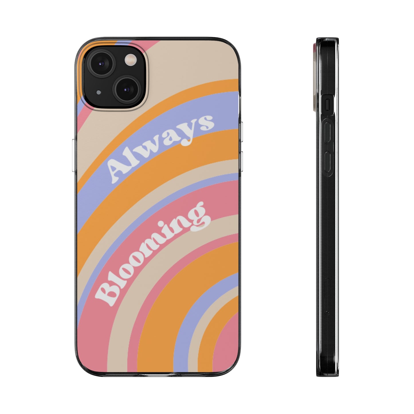 Clear Silicone Phone Case, Phone Protectors, Trending Phone Cover, Cute Gift Idea, Spring-Themed Accessory