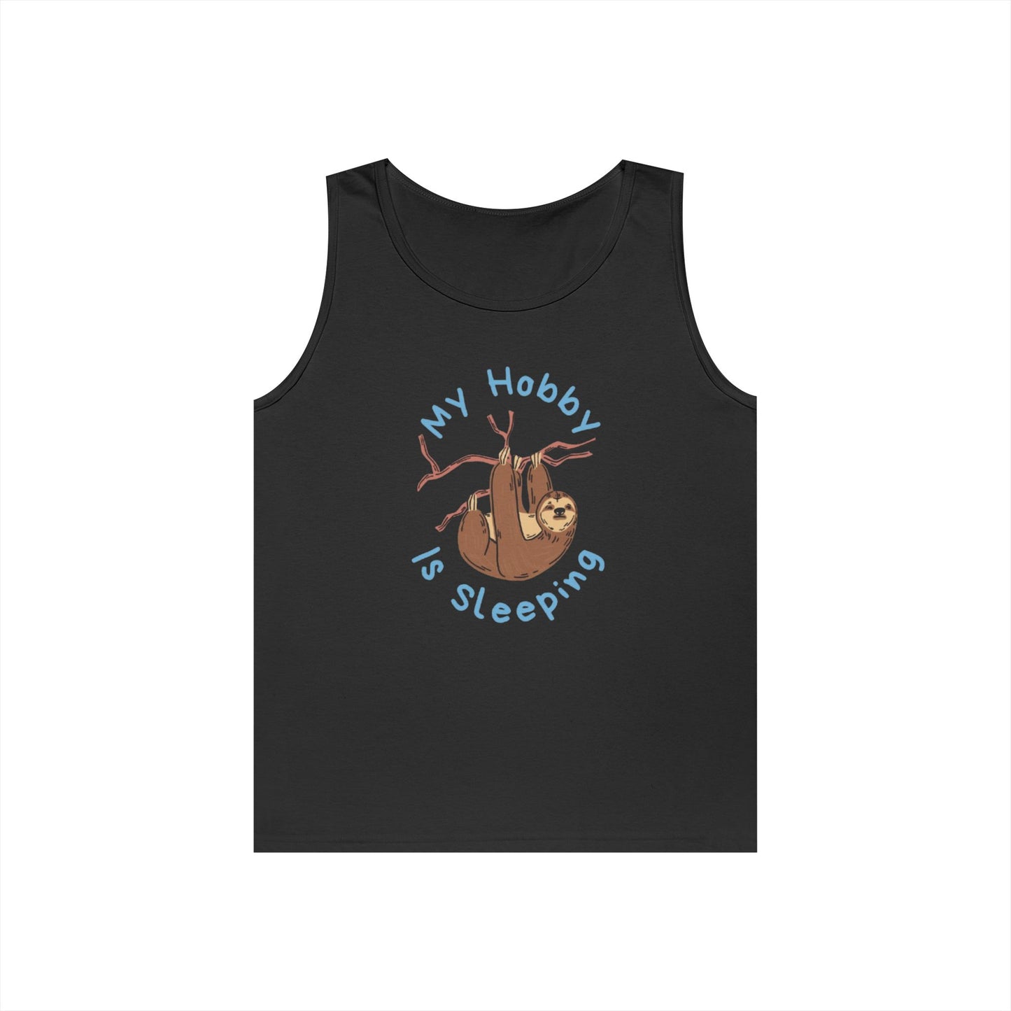 Sloth Hobby Tank Top, Funny Sloth Sleeper Design, Cute Gift for Animal Lovers, Summer Casual Wear, Sleepy Vibe T-Shirt