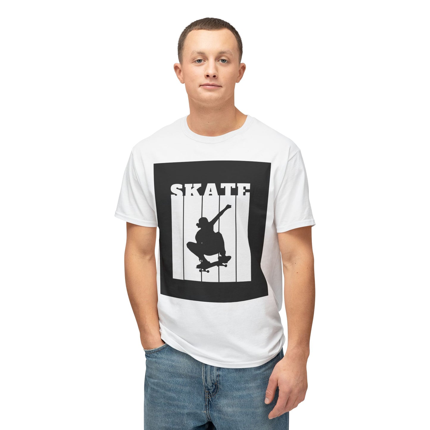 Skateboarder Graphic T-Shirt | Men Cotton Tee for Skate Lovers, Casual Wear, Gift for Skaters, Streetwear