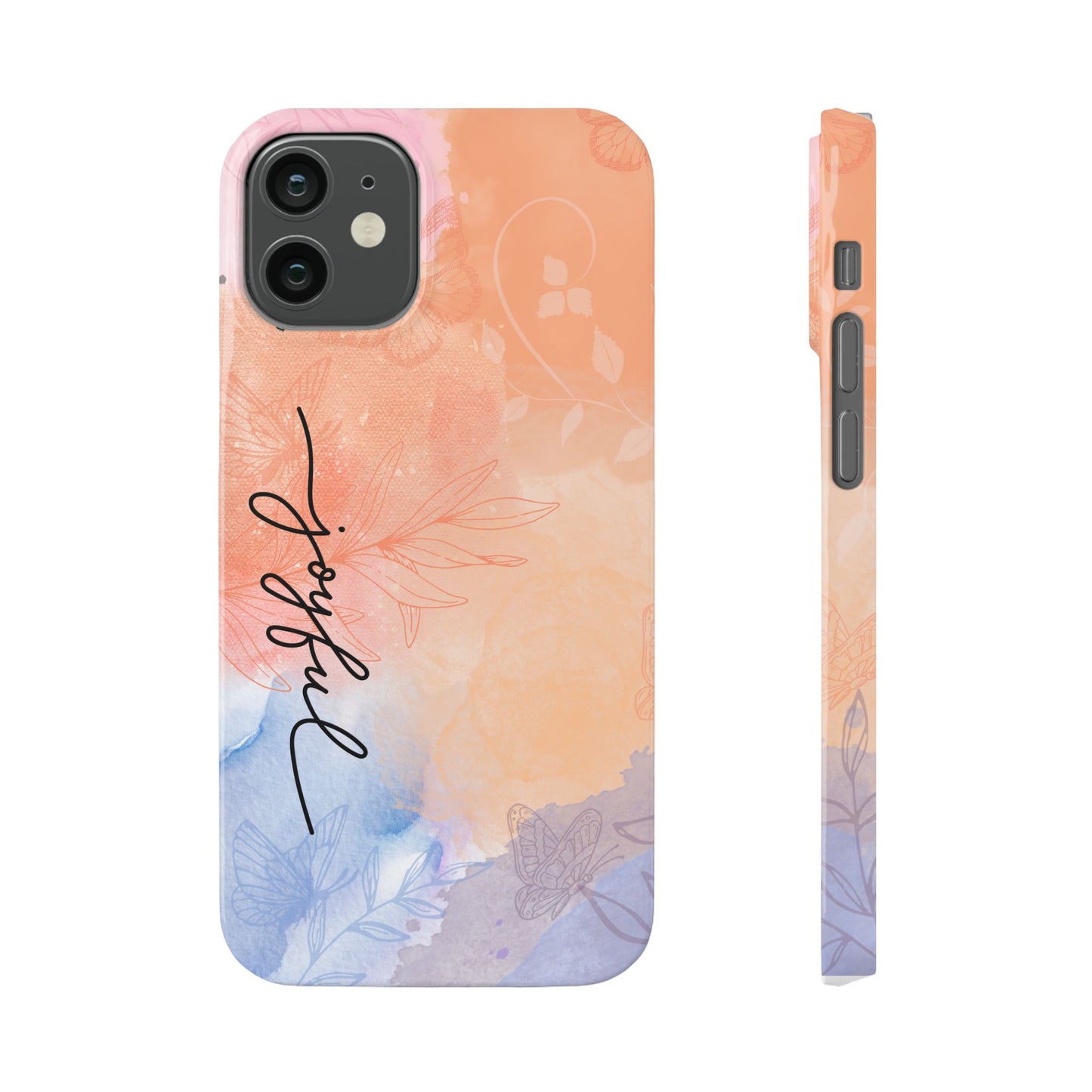 Joyful Slim Phone Case | Floral Design | Gifts for Her | Birthday | Everyday Style | Phone Accessory | Trendy Slim Cases
