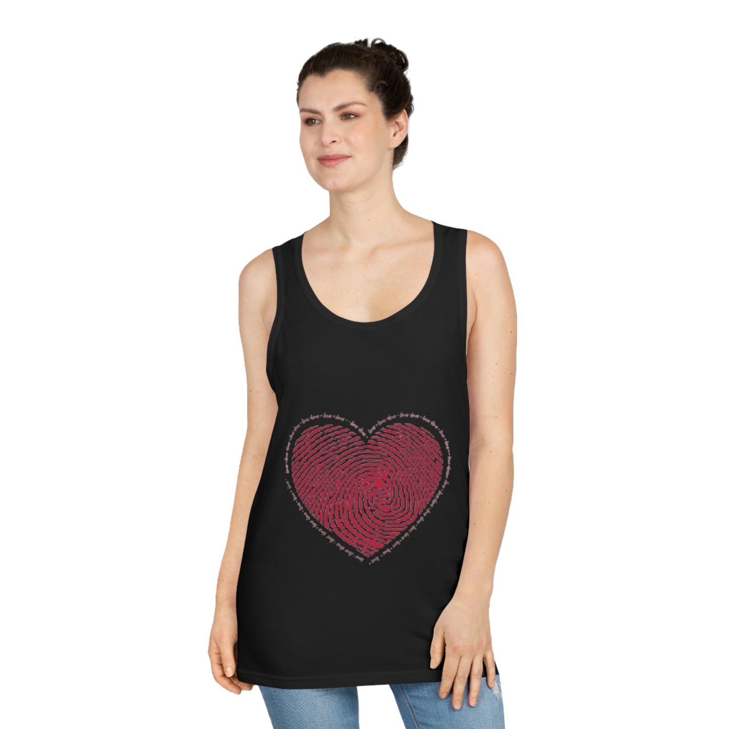 Women Tank Top | Casual Summer Wear, Fitness Apparel, Gift for Friends, Heart Design, Love Theme