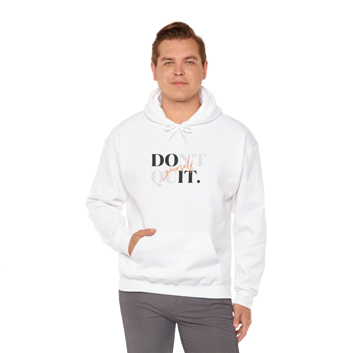 Men Hoodie: Focus on Strength, Unique Design, Fitness Sweatshirt