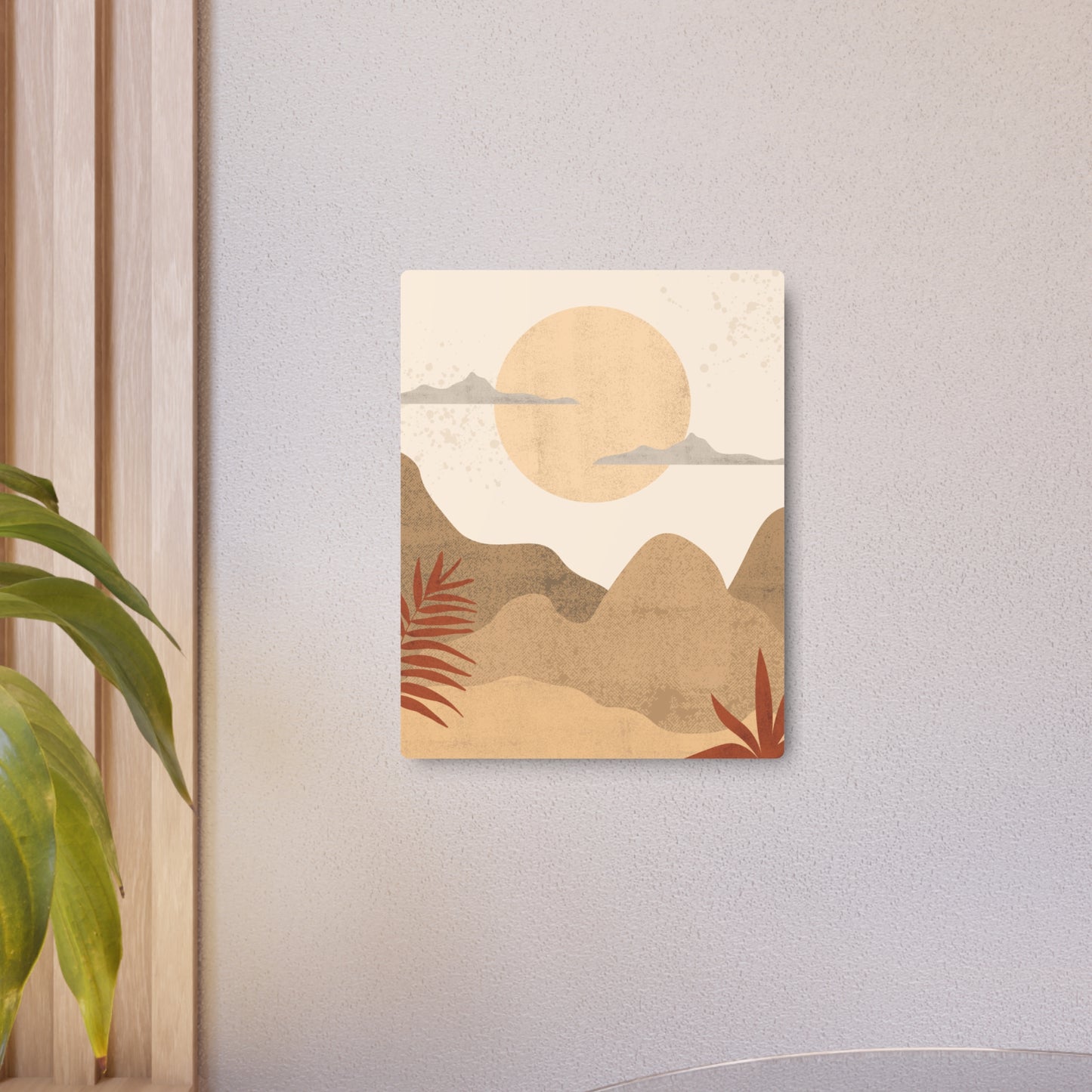 Rustic Metal Wall Art Sign, Nature Decor, Bohemian Home Accent, Unique Gift for Nature Lovers, Mountain Scene Home Decor