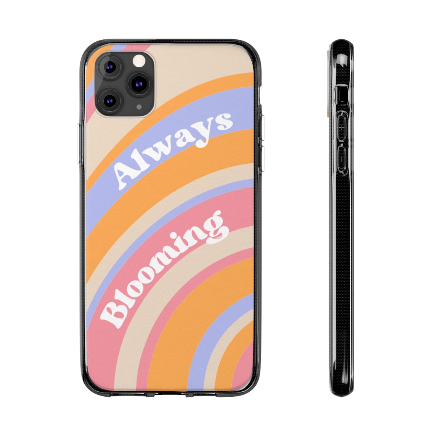 Clear Silicone Phone Case, Phone Protectors, Trending Phone Cover, Cute Gift Idea, Spring-Themed Accessory