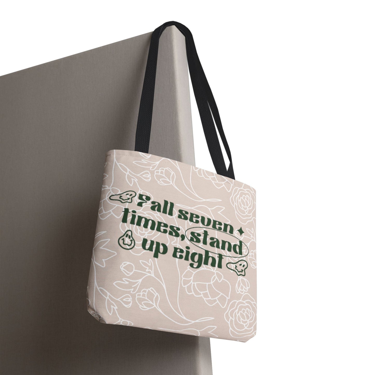 Inspirational Floral Tote Bag |Bag for Everyday Use, Eco-Friendly Gift, Shopping Bag, Beach Tote, Gift for Friends