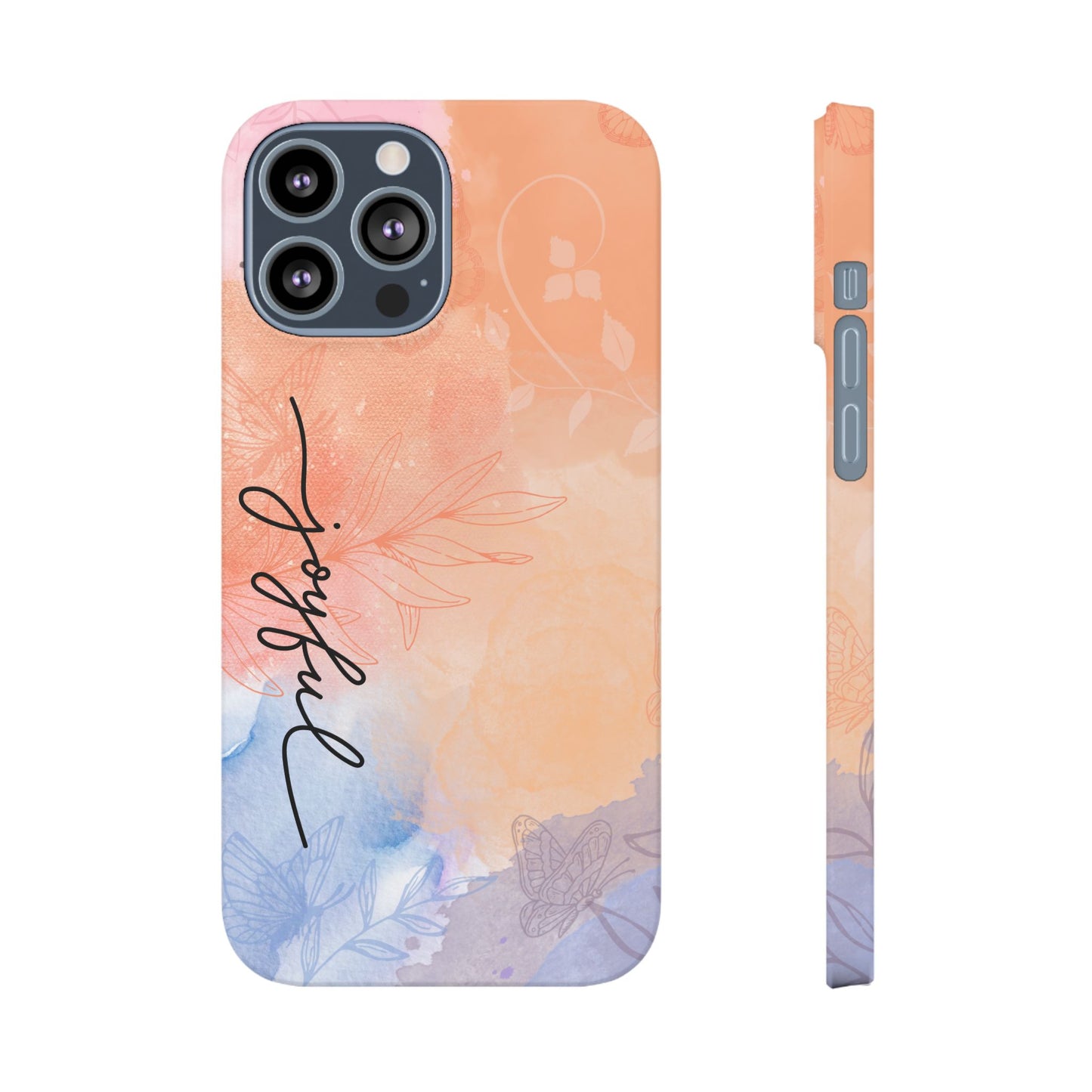 Joyful Slim Phone Case | Floral Design | Gifts for Her | Birthday | Everyday Style | Phone Accessory | Trendy Slim Cases