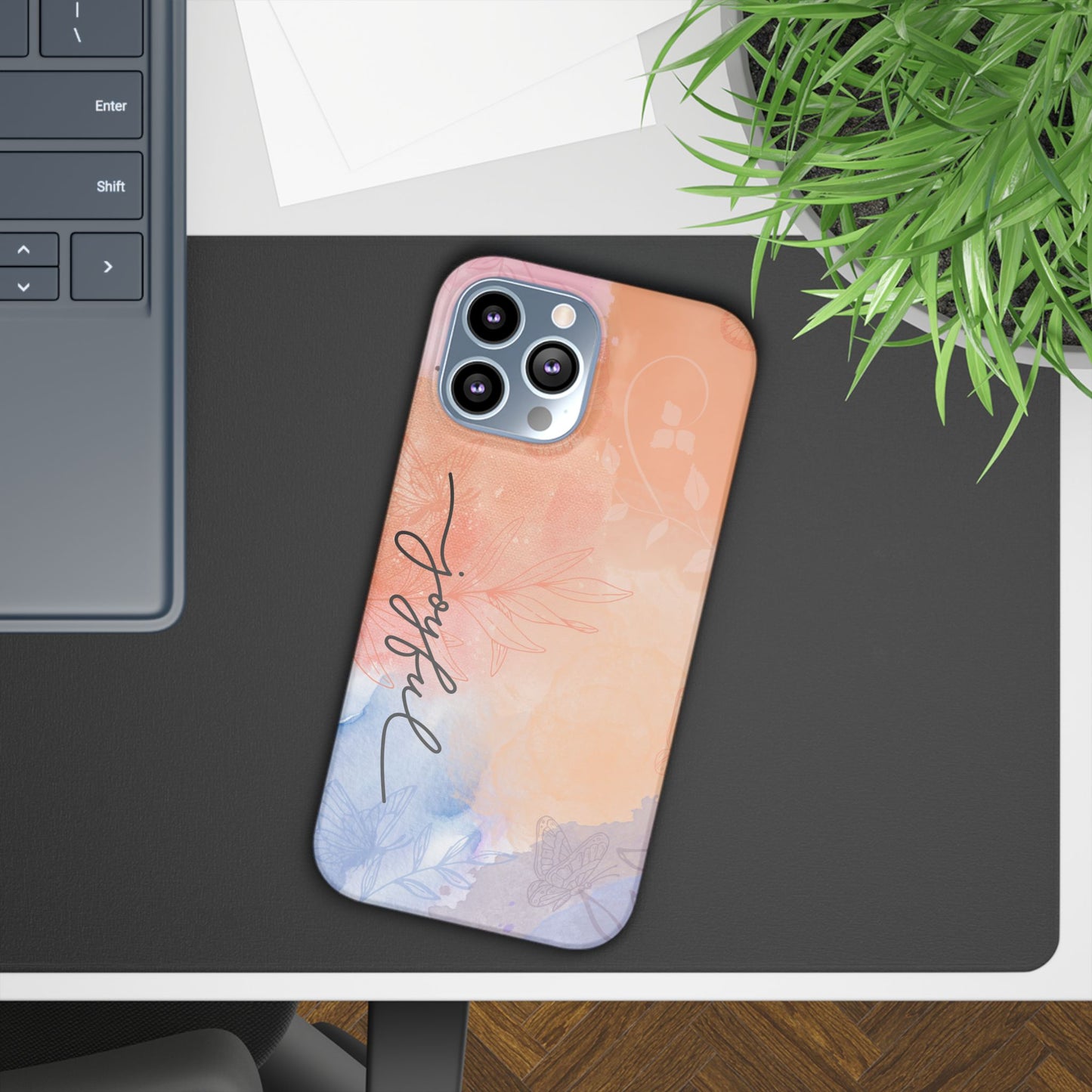 Joyful Slim Phone Case | Floral Design | Gifts for Her | Birthday | Everyday Style | Phone Accessory | Trendy Slim Cases
