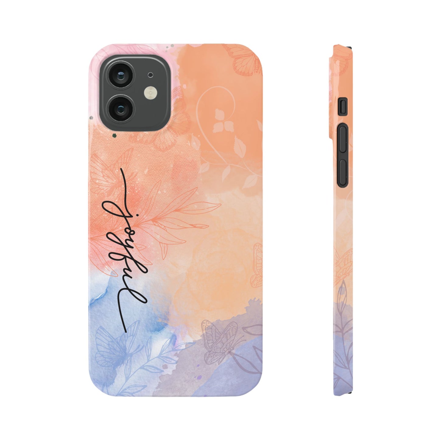 Joyful Slim Phone Case | Floral Design | Gifts for Her | Birthday | Everyday Style | Phone Accessory | Trendy Slim Cases