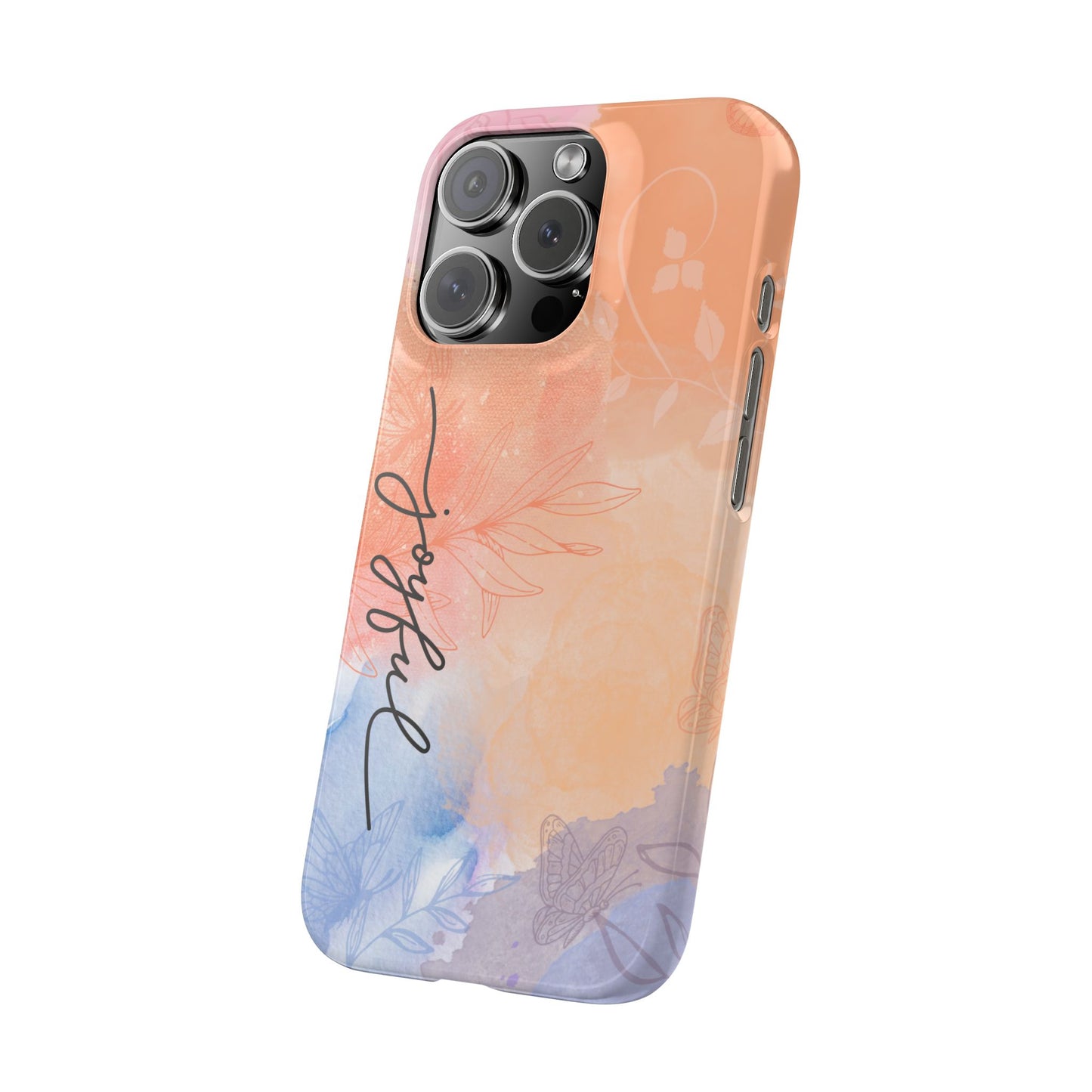 Joyful Slim Phone Case | Floral Design | Gifts for Her | Birthday | Everyday Style | Phone Accessory | Trendy Slim Cases