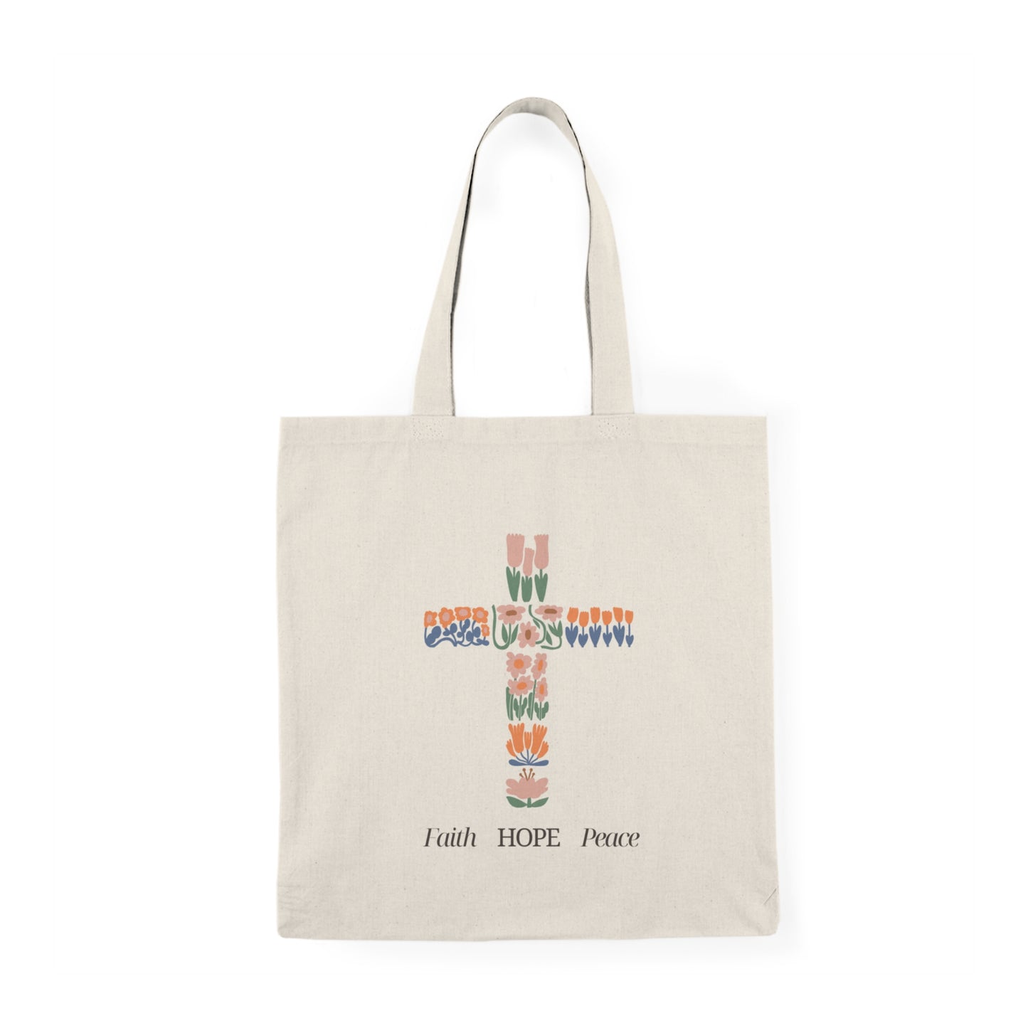Faith Hope Peace Tote Bag | Eco-Friendly Carryall, Inspirational Gift, Reusable Bag, Church Event Tote