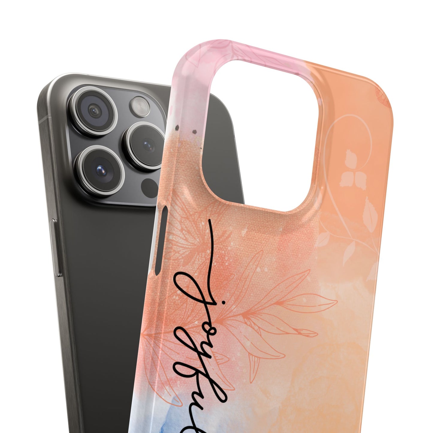 Joyful Slim Phone Case | Floral Design | Gifts for Her | Birthday | Everyday Style | Phone Accessory | Trendy Slim Cases