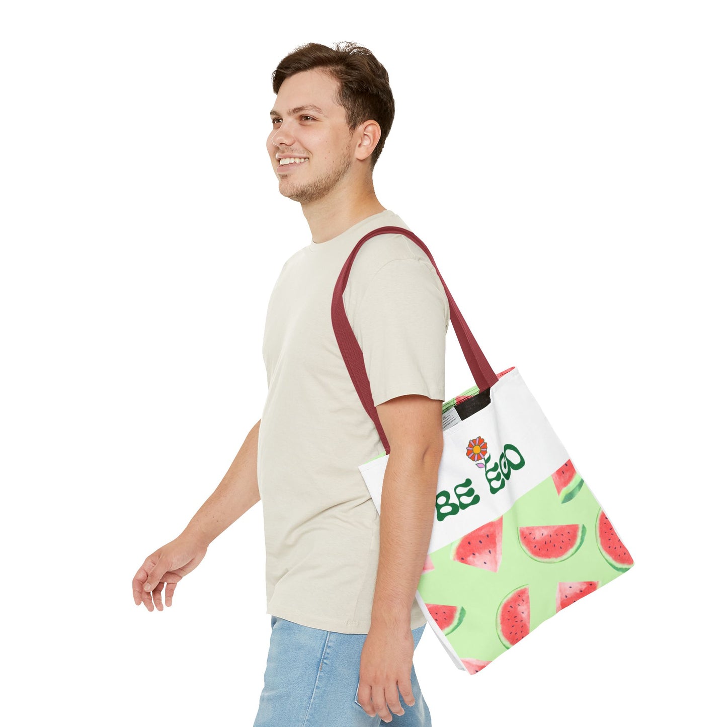 Eco-Friendly Print Tote Bag, Sustainable Summer Accessory, Reusable Grocery Bag, Gift for Eco-Conscious Friends, Beach Bag