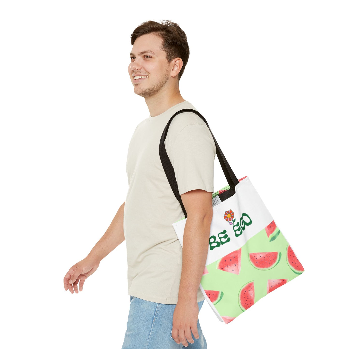 Eco-Friendly Print Tote Bag, Sustainable Summer Accessory, Reusable Grocery Bag, Gift for Eco-Conscious Friends, Beach Bag
