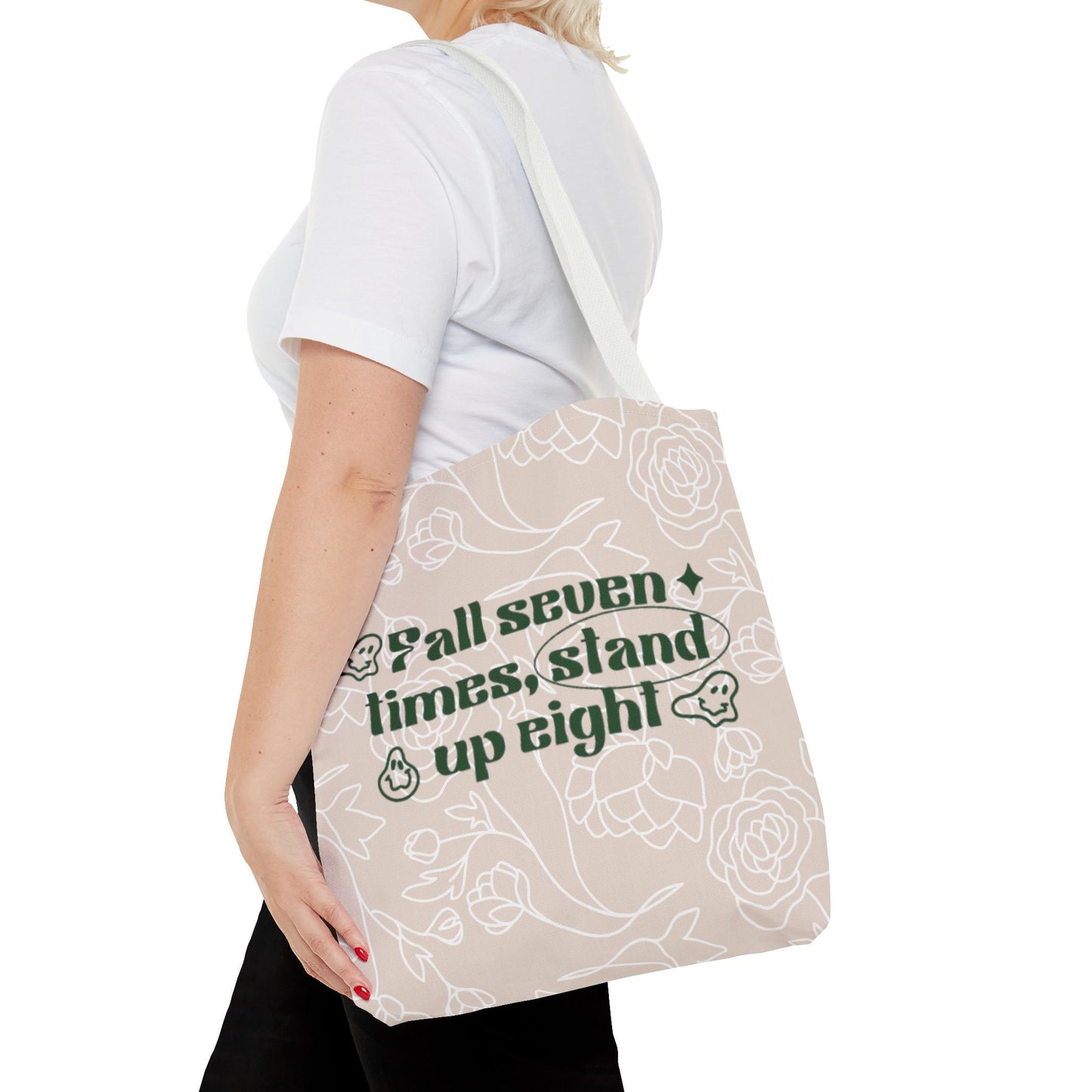 Inspirational Floral Tote Bag |Bag for Everyday Use, Eco-Friendly Gift, Shopping Bag, Beach Tote, Gift for Friends