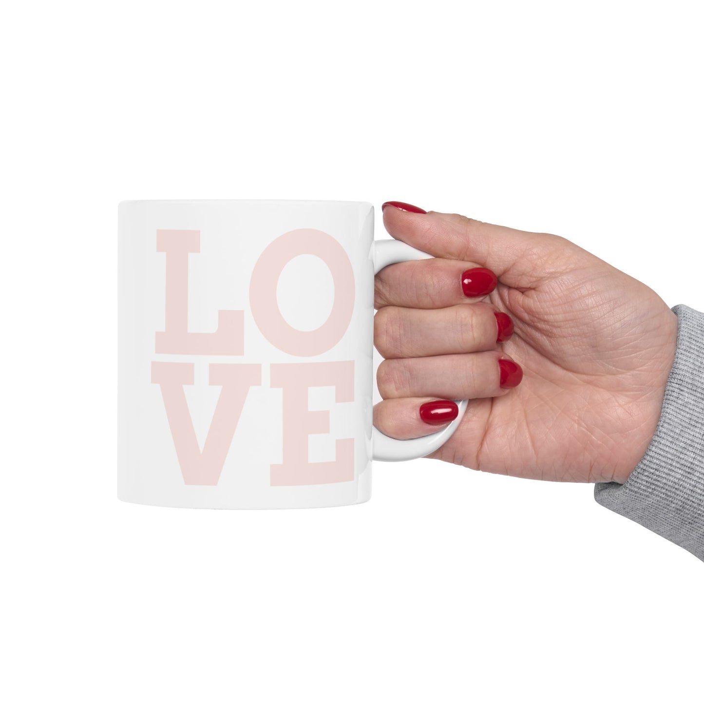 Cute Tea Time Ceramic Mug | Heart Design Coffee Cup | Perfect Gift for Tea Lovers, Cozy Vibes