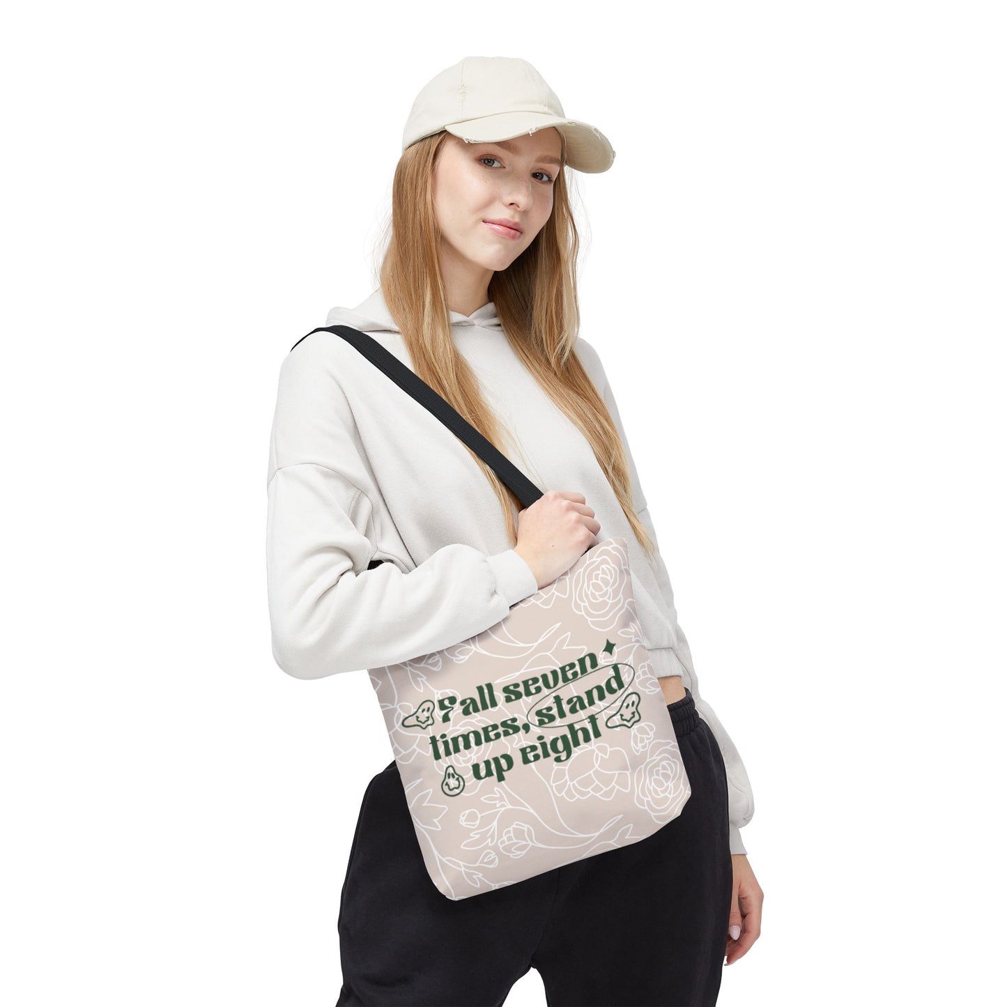 Inspirational Floral Tote Bag |Bag for Everyday Use, Eco-Friendly Gift, Shopping Bag, Beach Tote, Gift for Friends