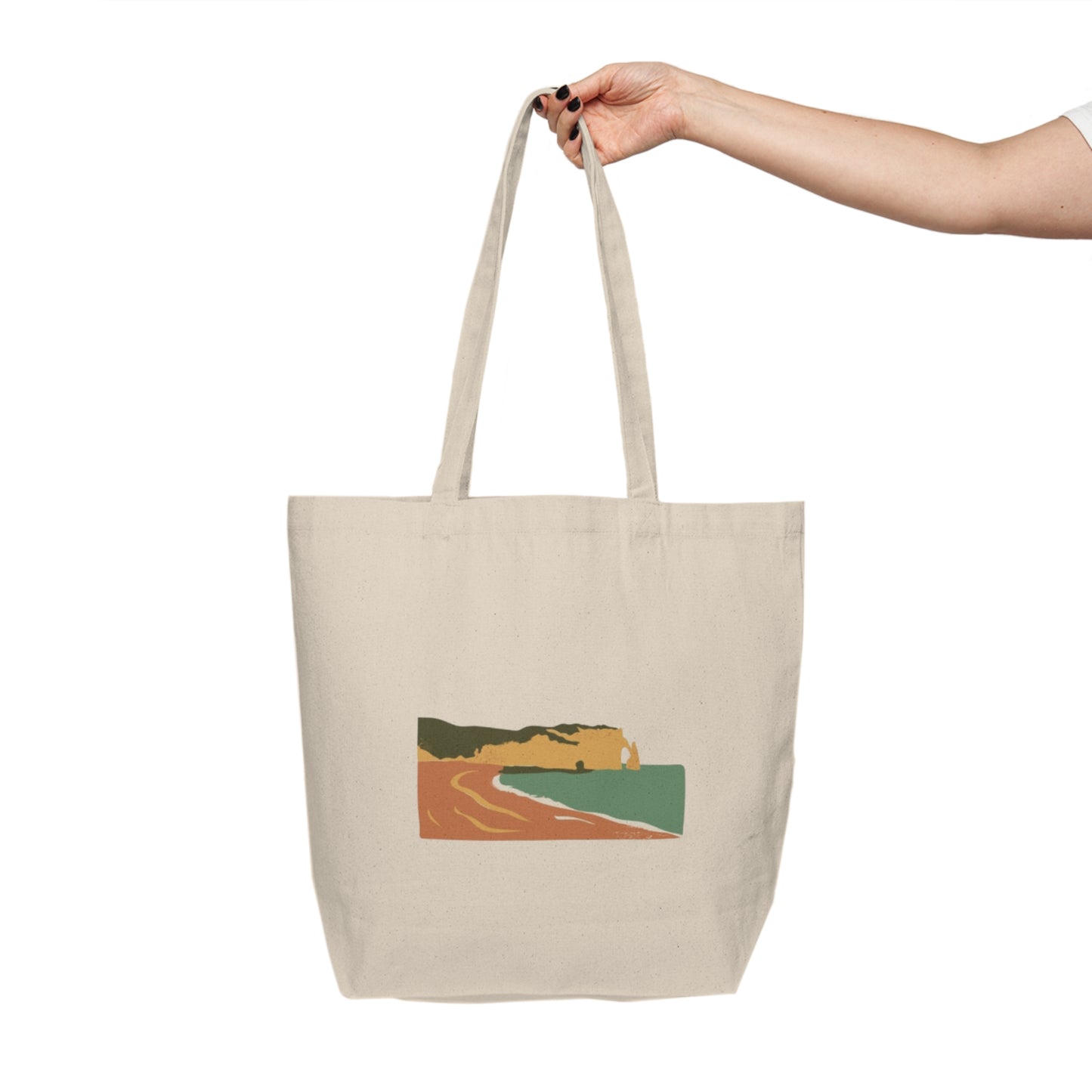 Beach-Themed Canvas Shopping Tote, Summer Tote Bag, Eco-Friendly , Stylish Market Tote, Gift for Beach Lovers