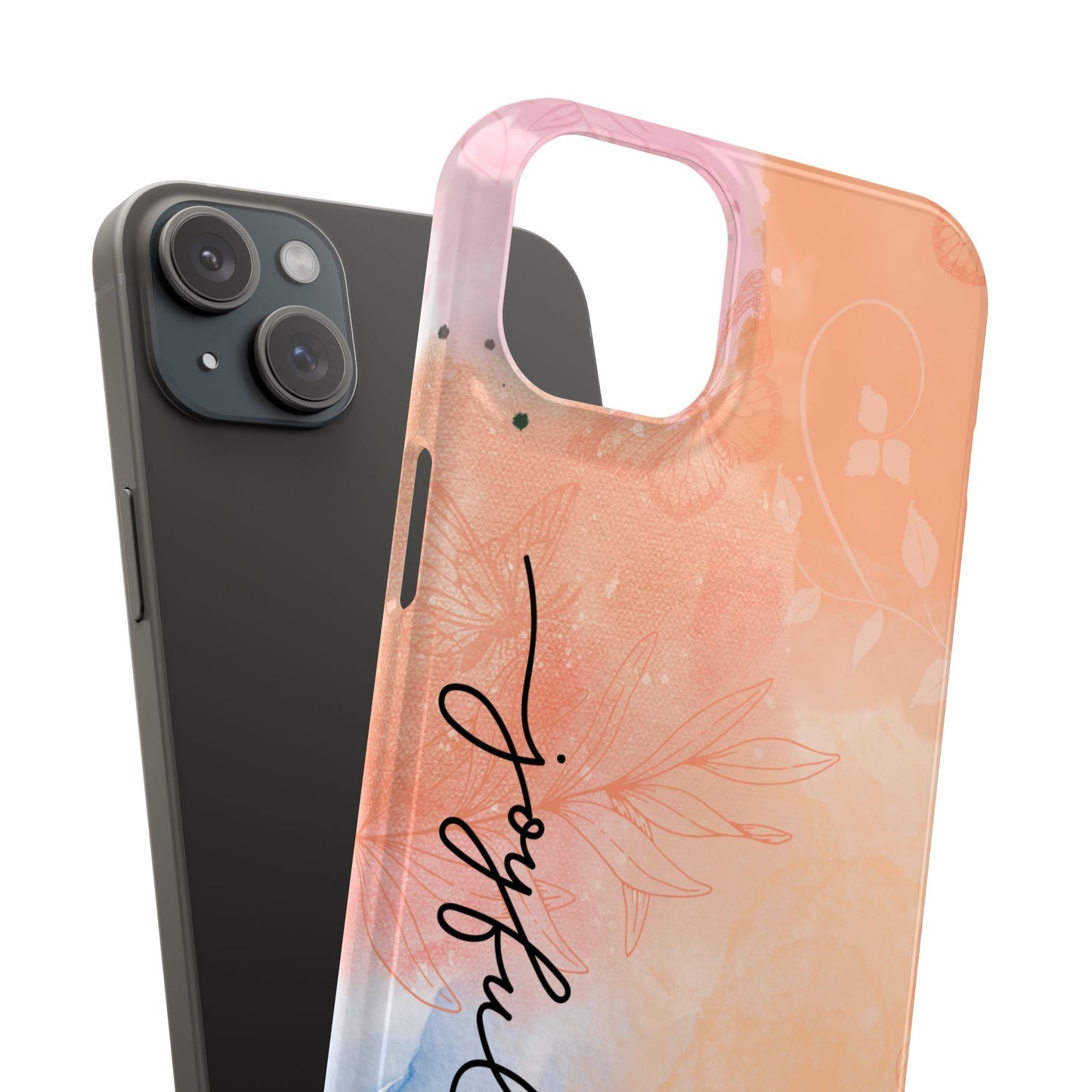 Joyful Slim Phone Case | Floral Design | Gifts for Her | Birthday | Everyday Style | Phone Accessory | Trendy Slim Cases