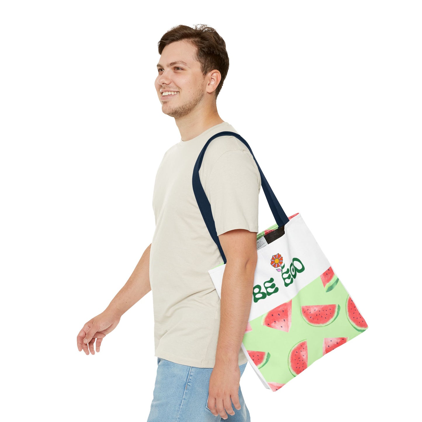 Eco-Friendly Print Tote Bag, Sustainable Summer Accessory, Reusable Grocery Bag, Gift for Eco-Conscious Friends, Beach Bag