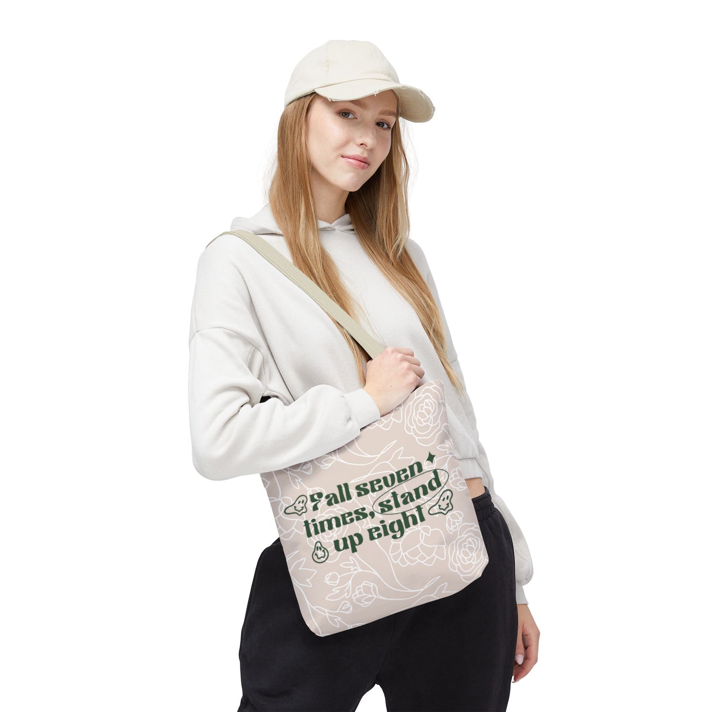 Inspirational Floral Tote Bag |Bag for Everyday Use, Eco-Friendly Gift, Shopping Bag, Beach Tote, Gift for Friends