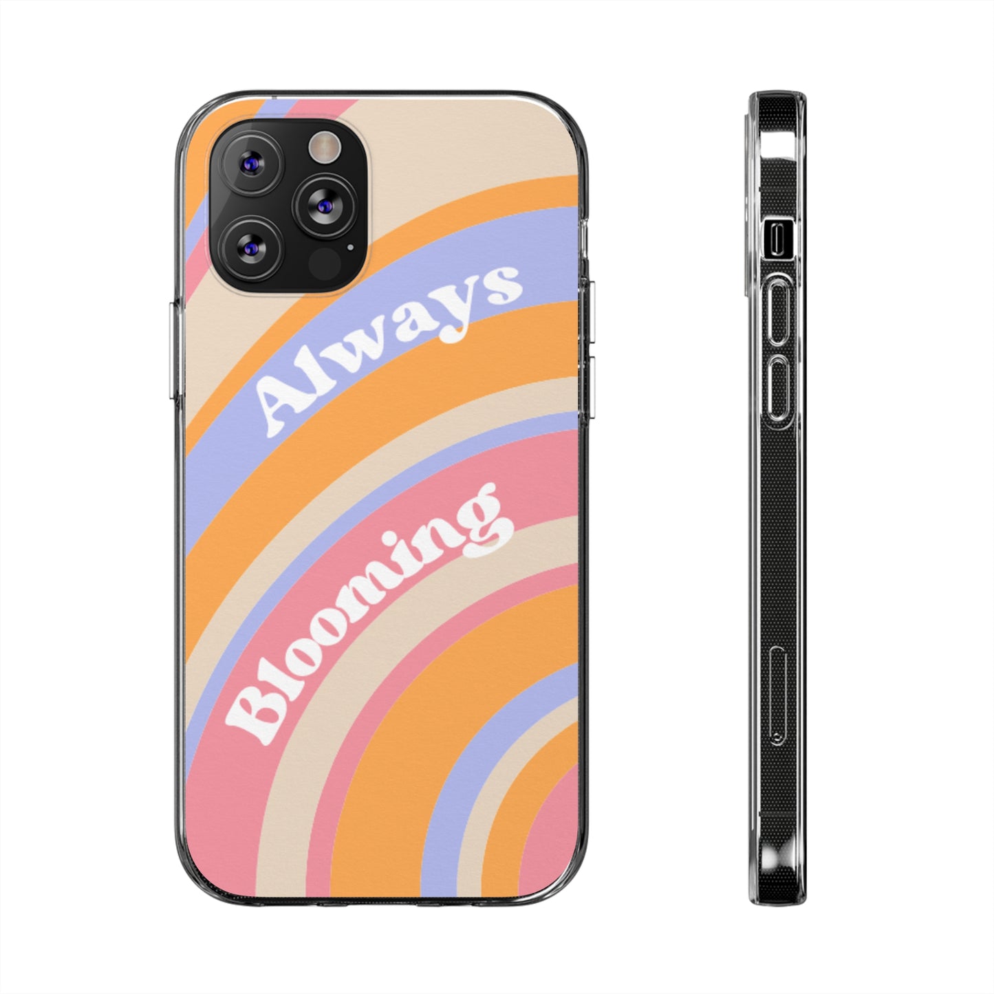 Clear Silicone Phone Case, Phone Protectors, Trending Phone Cover, Cute Gift Idea, Spring-Themed Accessory