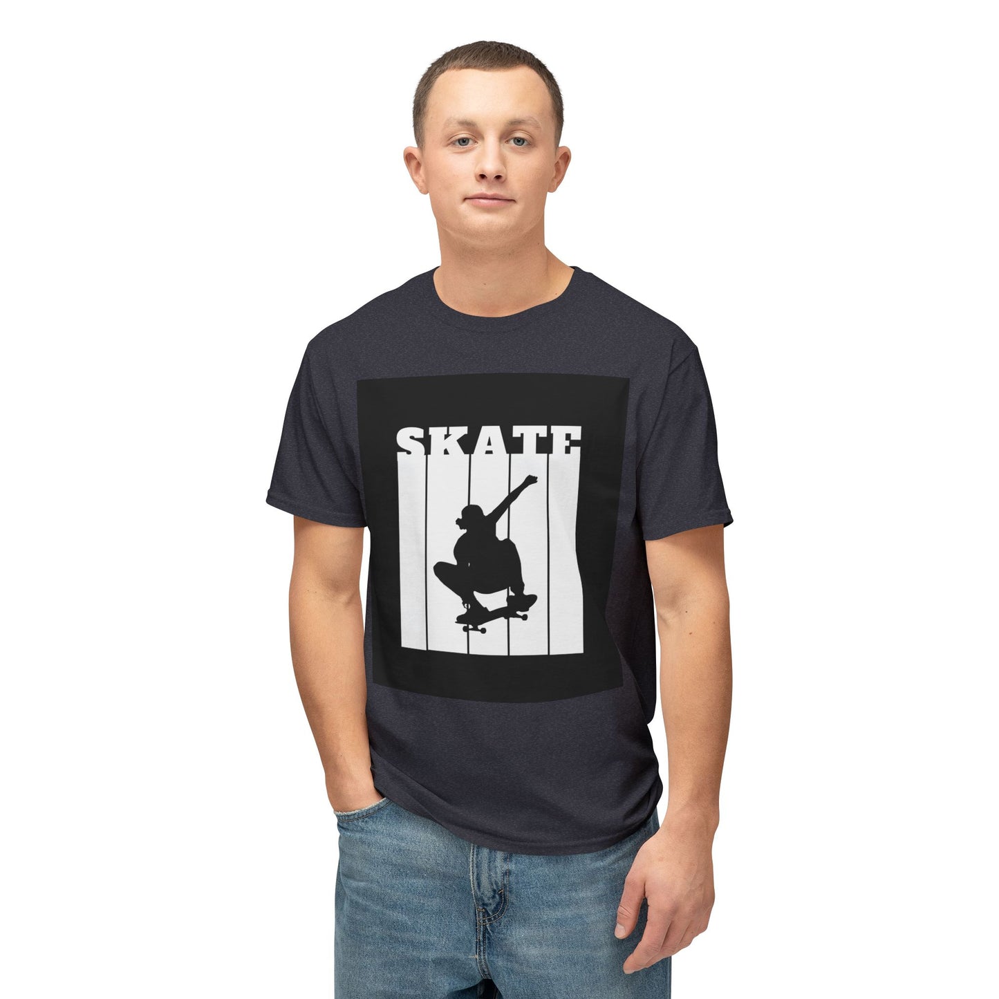 Skateboarder Graphic T-Shirt | Men Cotton Tee for Skate Lovers, Casual Wear, Gift for Skaters, Streetwear