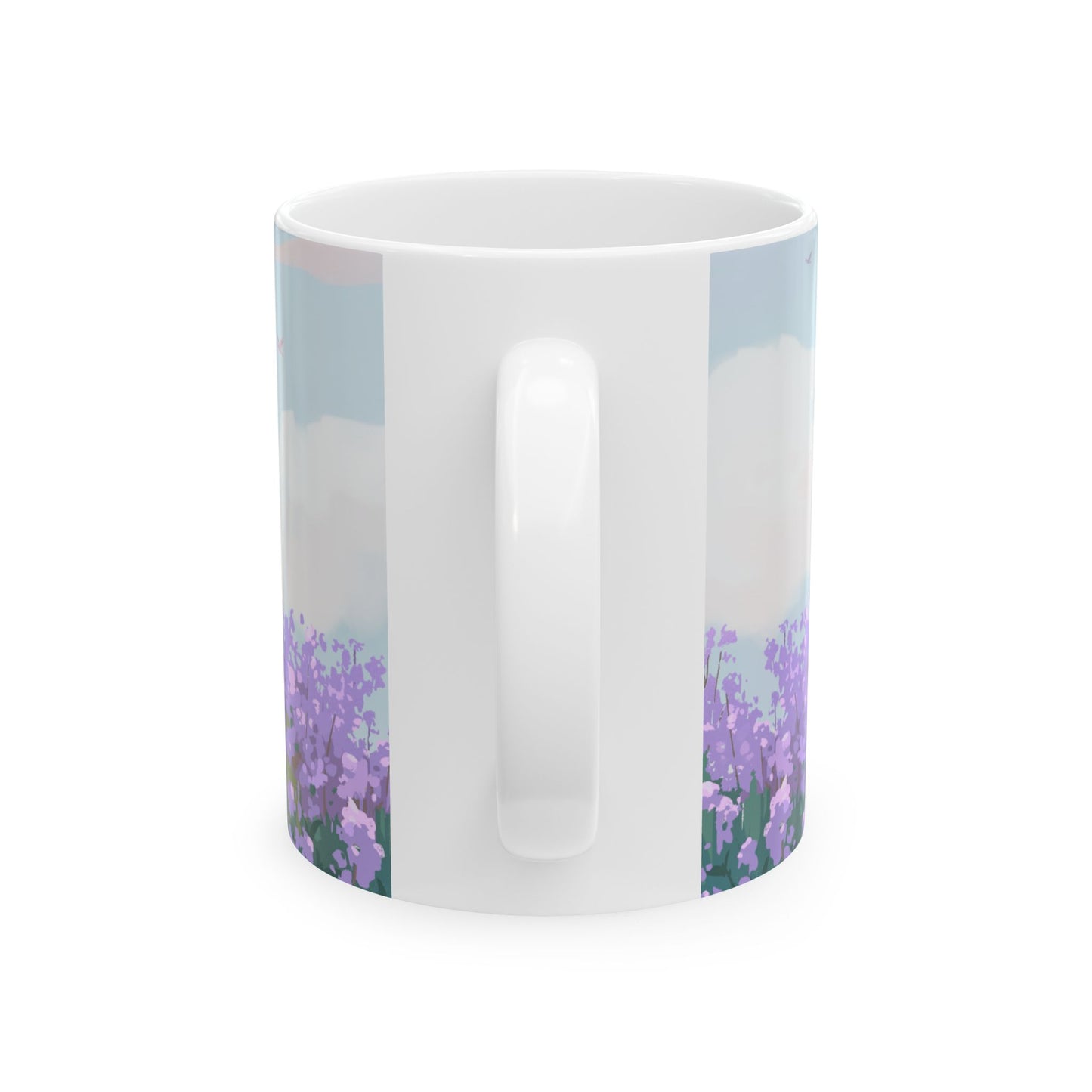 Serene Floral Ceramic Mug, Coffee Cup, Tea Mug, Gift for Garden Lovers, Home Decor, Relaxing Vibe