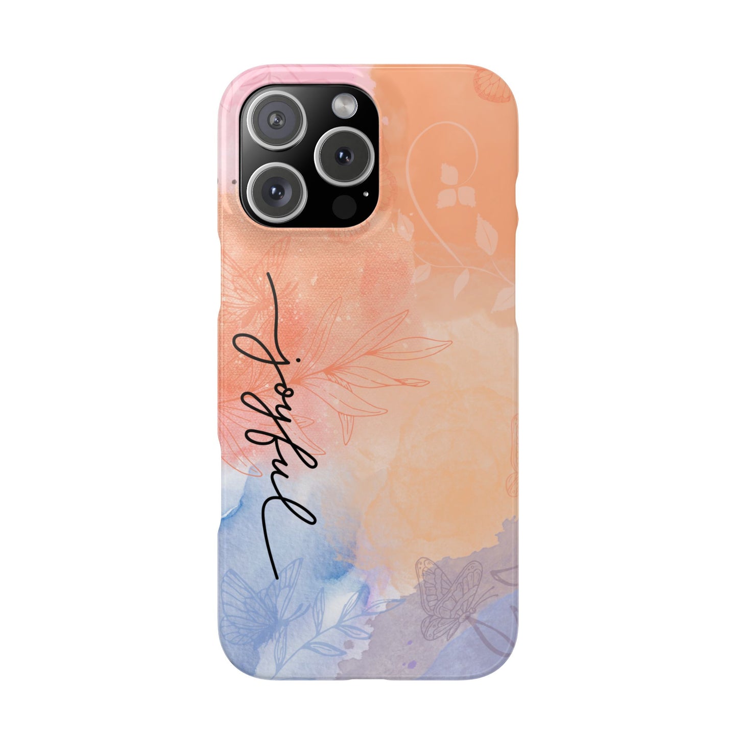 Joyful Slim Phone Case | Floral Design | Gifts for Her | Birthday | Everyday Style | Phone Accessory | Trendy Slim Cases