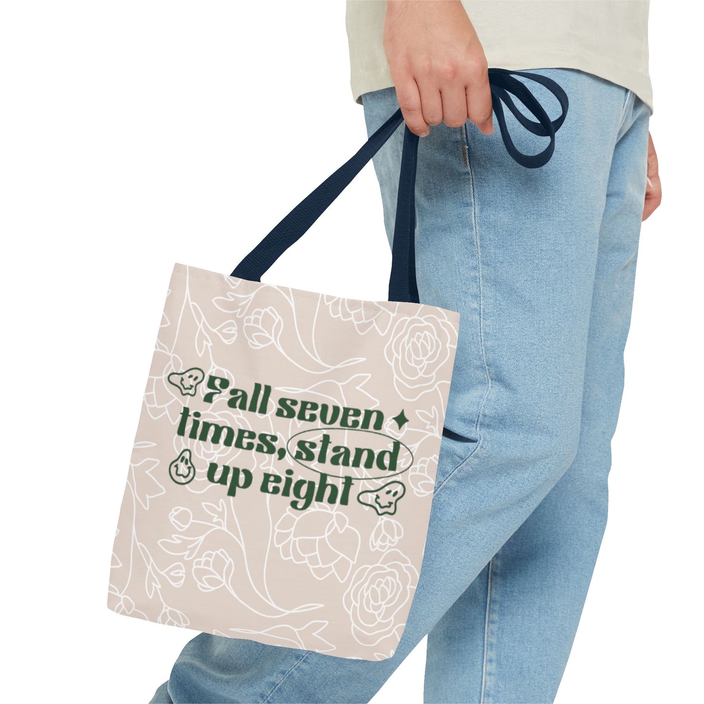 Inspirational Floral Tote Bag |Bag for Everyday Use, Eco-Friendly Gift, Shopping Bag, Beach Tote, Gift for Friends