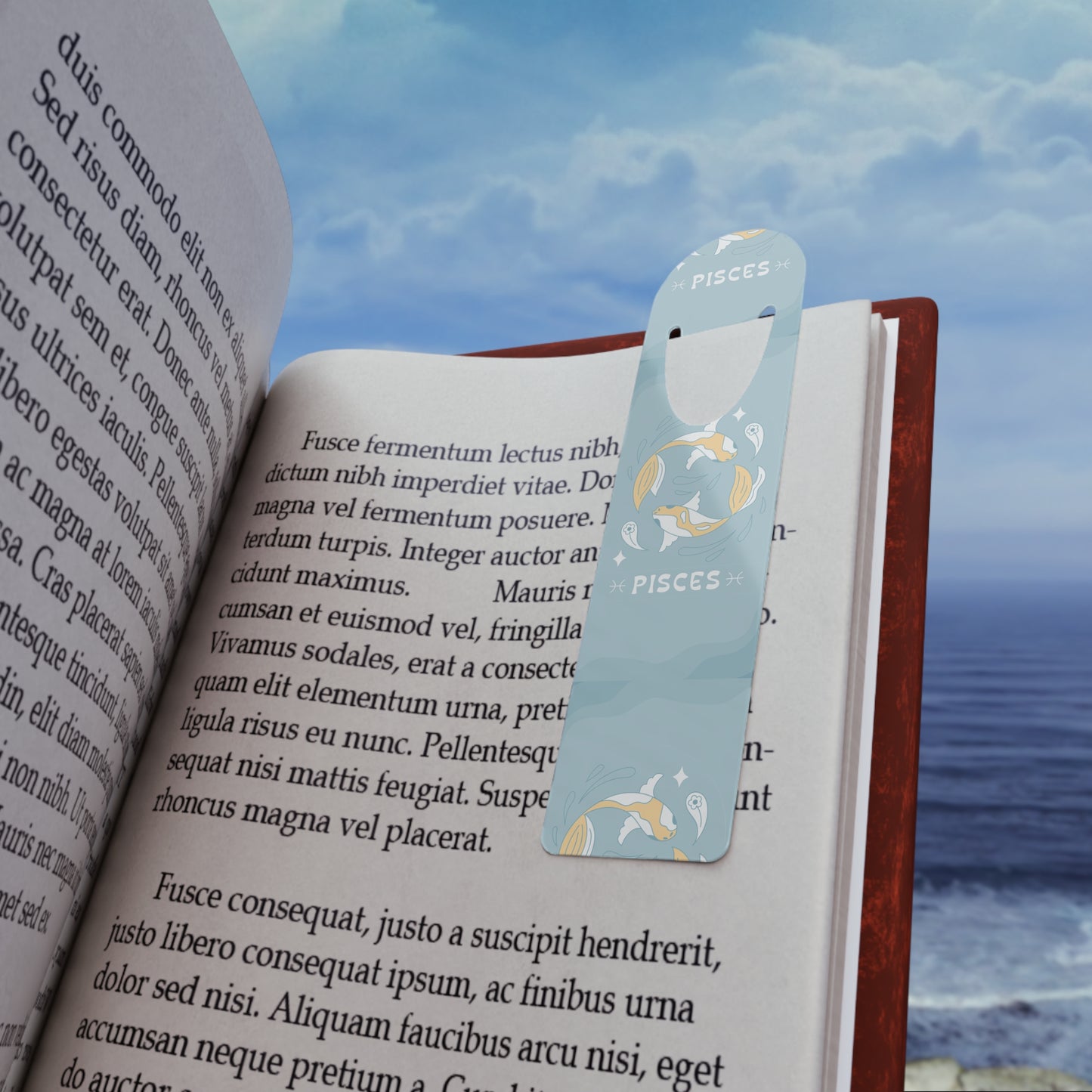 Pisces Zodiac Bookmark, Astrological Metal, Gift for Book Lovers, Personalized Bookmark for Astrology Fans