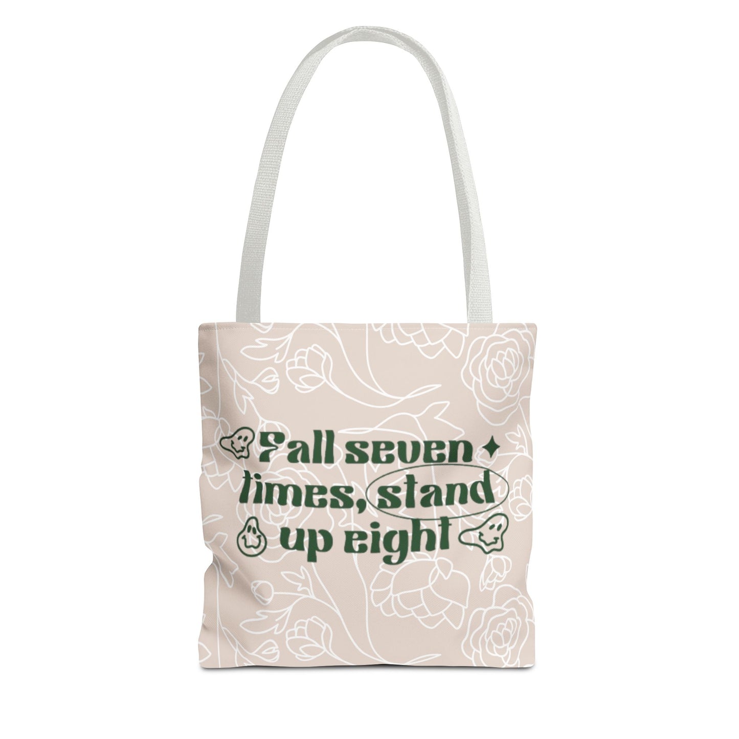 Inspirational Floral Tote Bag |Bag for Everyday Use, Eco-Friendly Gift, Shopping Bag, Beach Tote, Gift for Friends