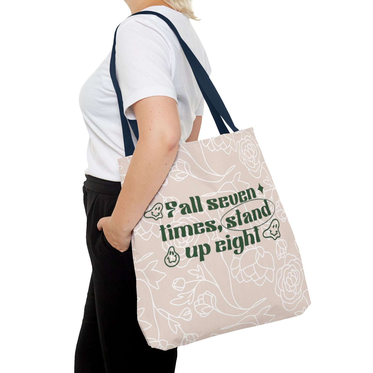 Inspirational Floral Tote Bag |Bag for Everyday Use, Eco-Friendly Gift, Shopping Bag, Beach Tote, Gift for Friends