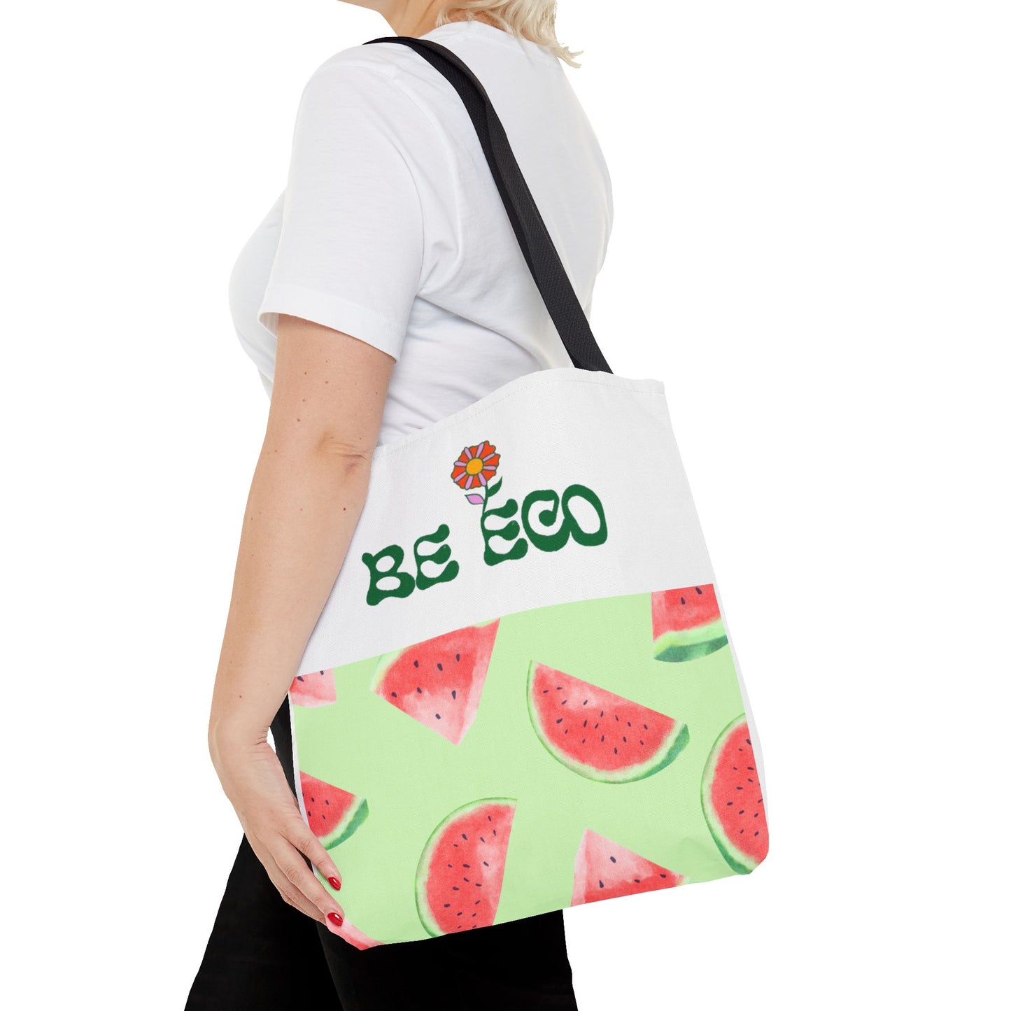 Eco-Friendly Print Tote Bag, Sustainable Summer Accessory, Reusable Grocery Bag, Gift for Eco-Conscious Friends, Beach Bag