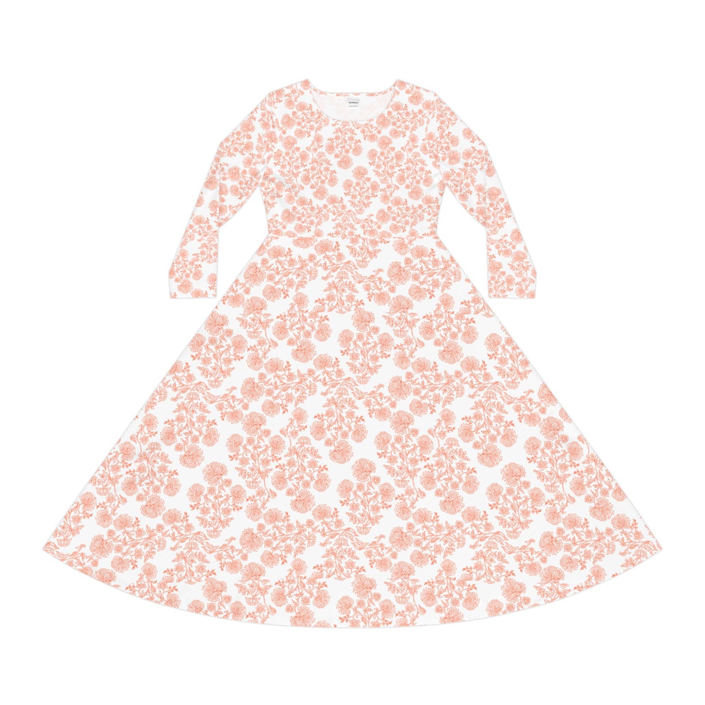 Dance-Inspired Floral Long Sleeve Dress, Perfect for Spring Events, Parties, Picnics, Dance Recitals, and Everyday Wear