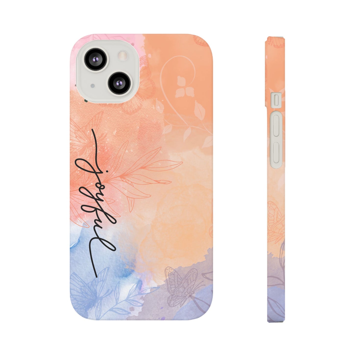 Joyful Slim Phone Case | Floral Design | Gifts for Her | Birthday | Everyday Style | Phone Accessory | Trendy Slim Cases