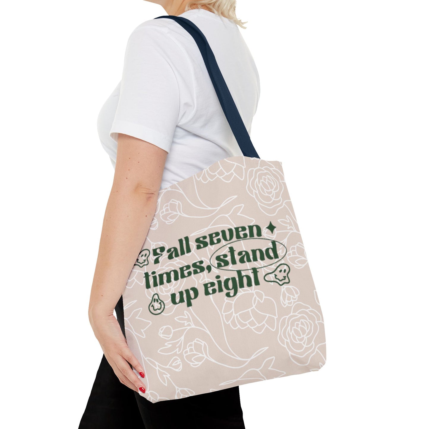 Inspirational Floral Tote Bag |Bag for Everyday Use, Eco-Friendly Gift, Shopping Bag, Beach Tote, Gift for Friends