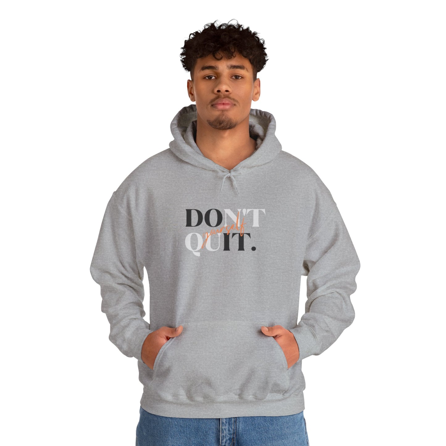 Men Hoodie: Focus on Strength, Unique Design, Fitness Sweatshirt