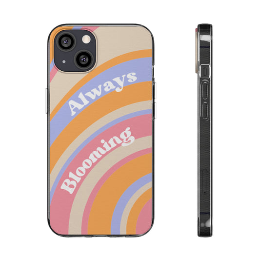 Clear Silicone Phone Case, Phone Protectors, Trending Phone Cover, Cute Gift Idea, Spring-Themed Accessory