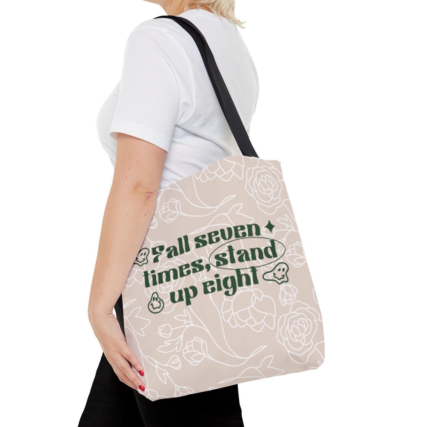 Inspirational Floral Tote Bag |Bag for Everyday Use, Eco-Friendly Gift, Shopping Bag, Beach Tote, Gift for Friends