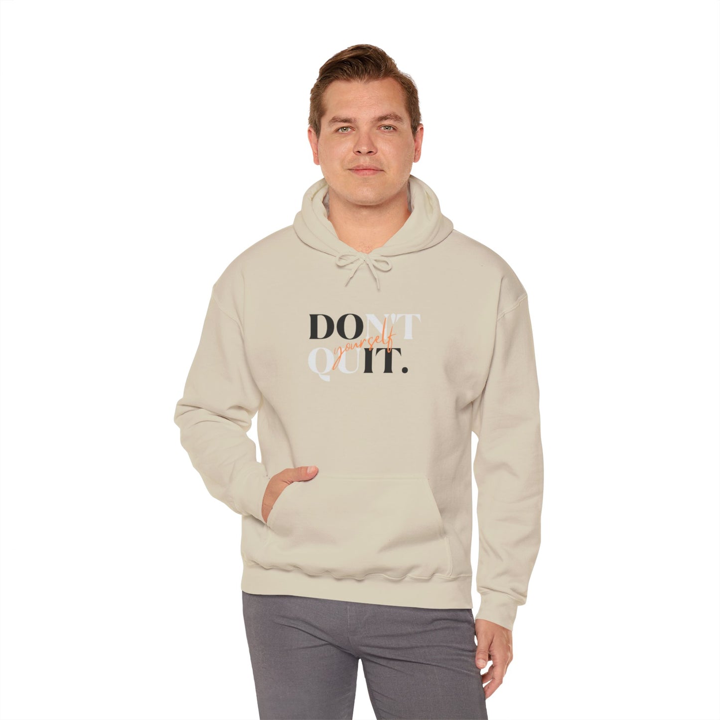 Men Hoodie: Focus on Strength, Unique Design, Fitness Sweatshirt