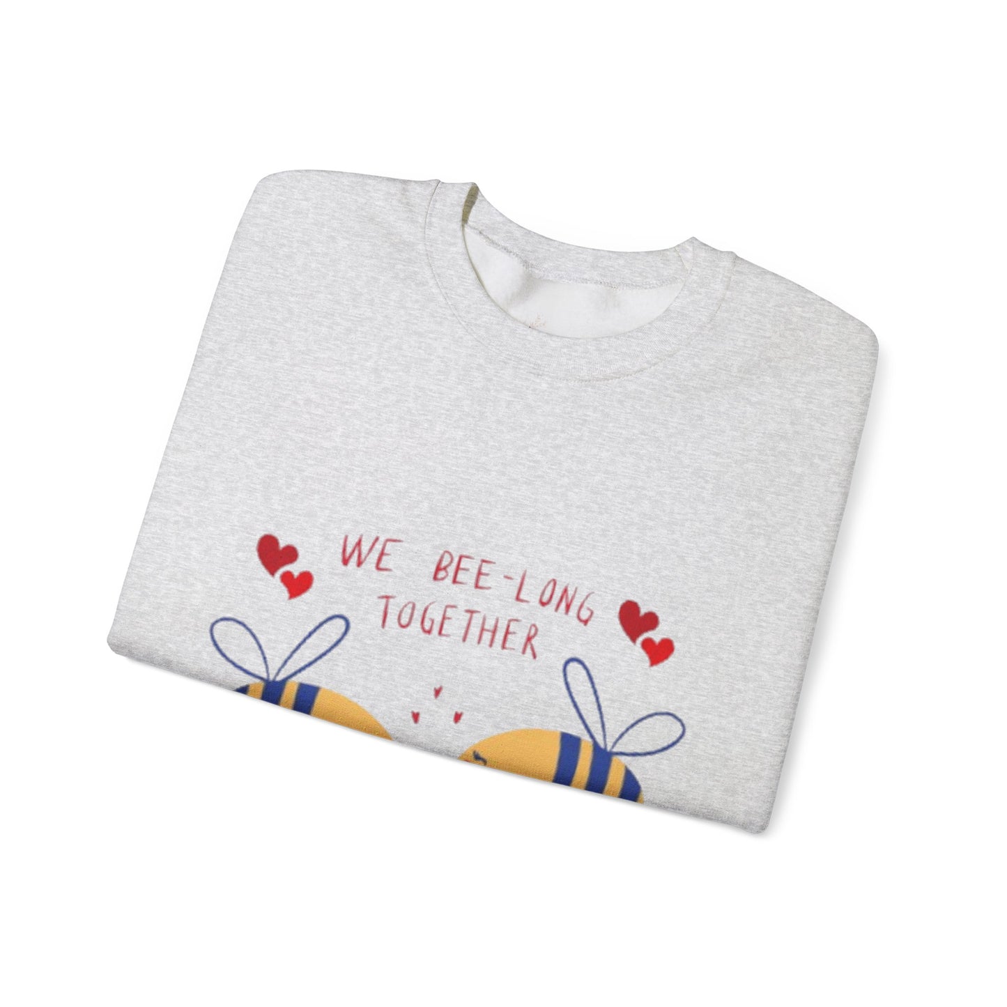 Bee-Love Crewneck Sweatshirt - Cozy Fashion, Cute Bee Design, Spring Apparel,