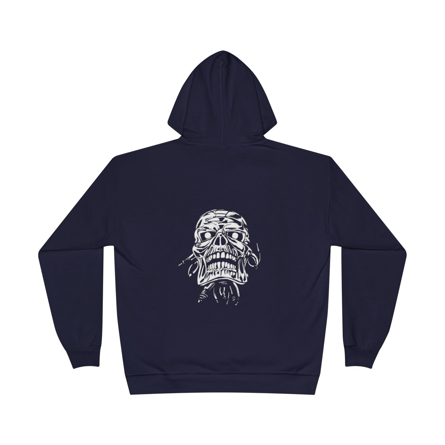 Men Gothic Hoodie, Eco-Friendly Sweatshirt, Skull Art Design, Unique Gift for Him